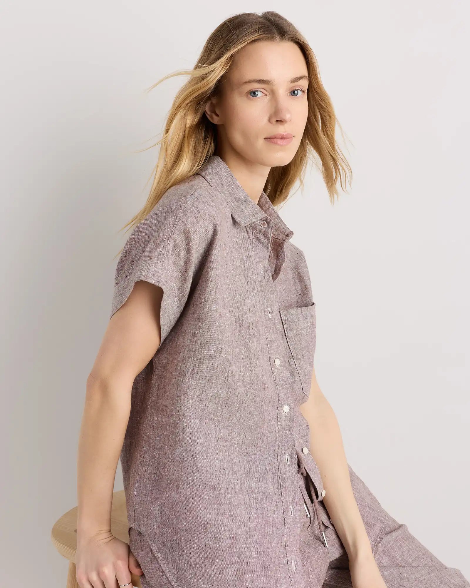100% European Linen Camp Shirt