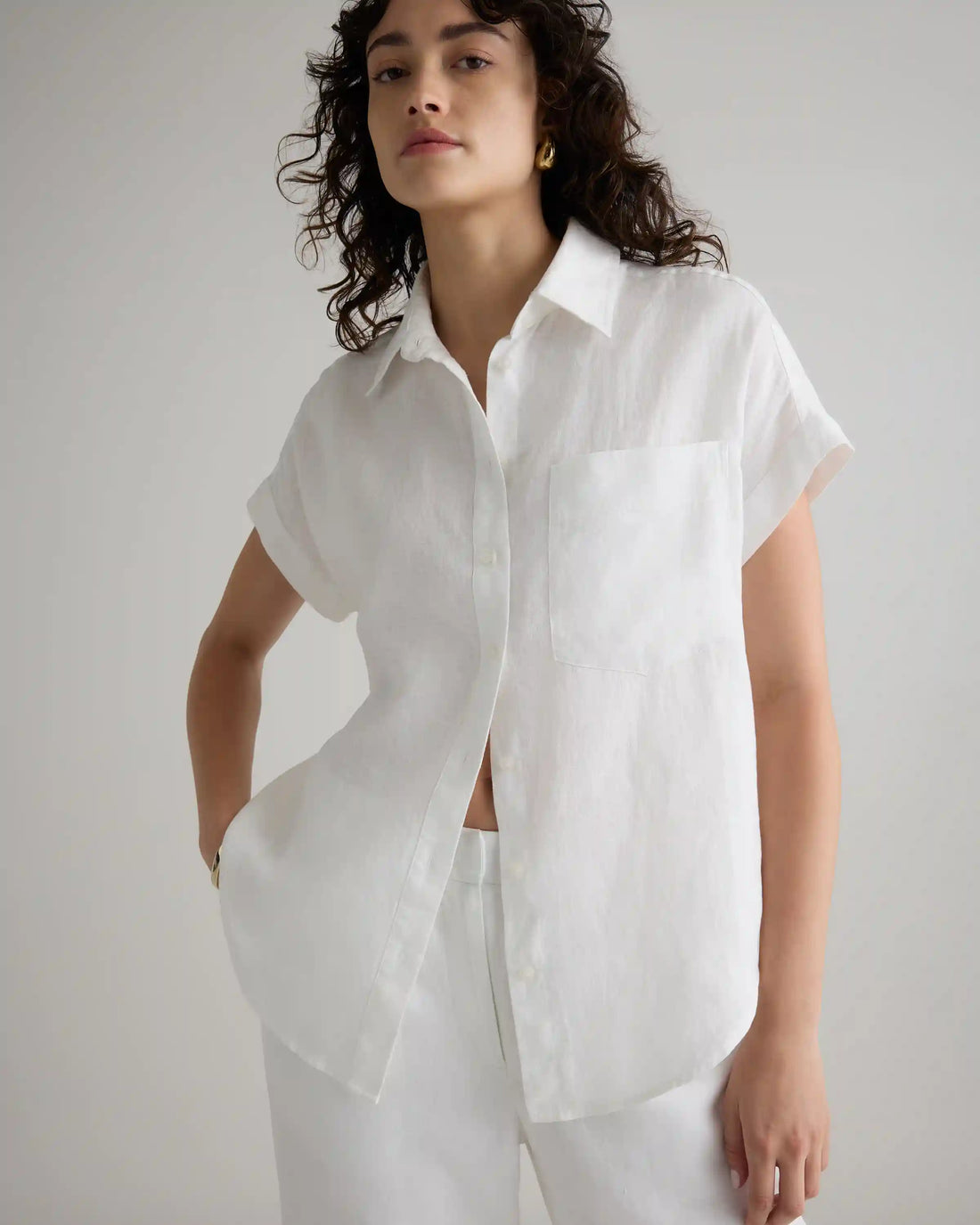 100% European Linen Camp Shirt