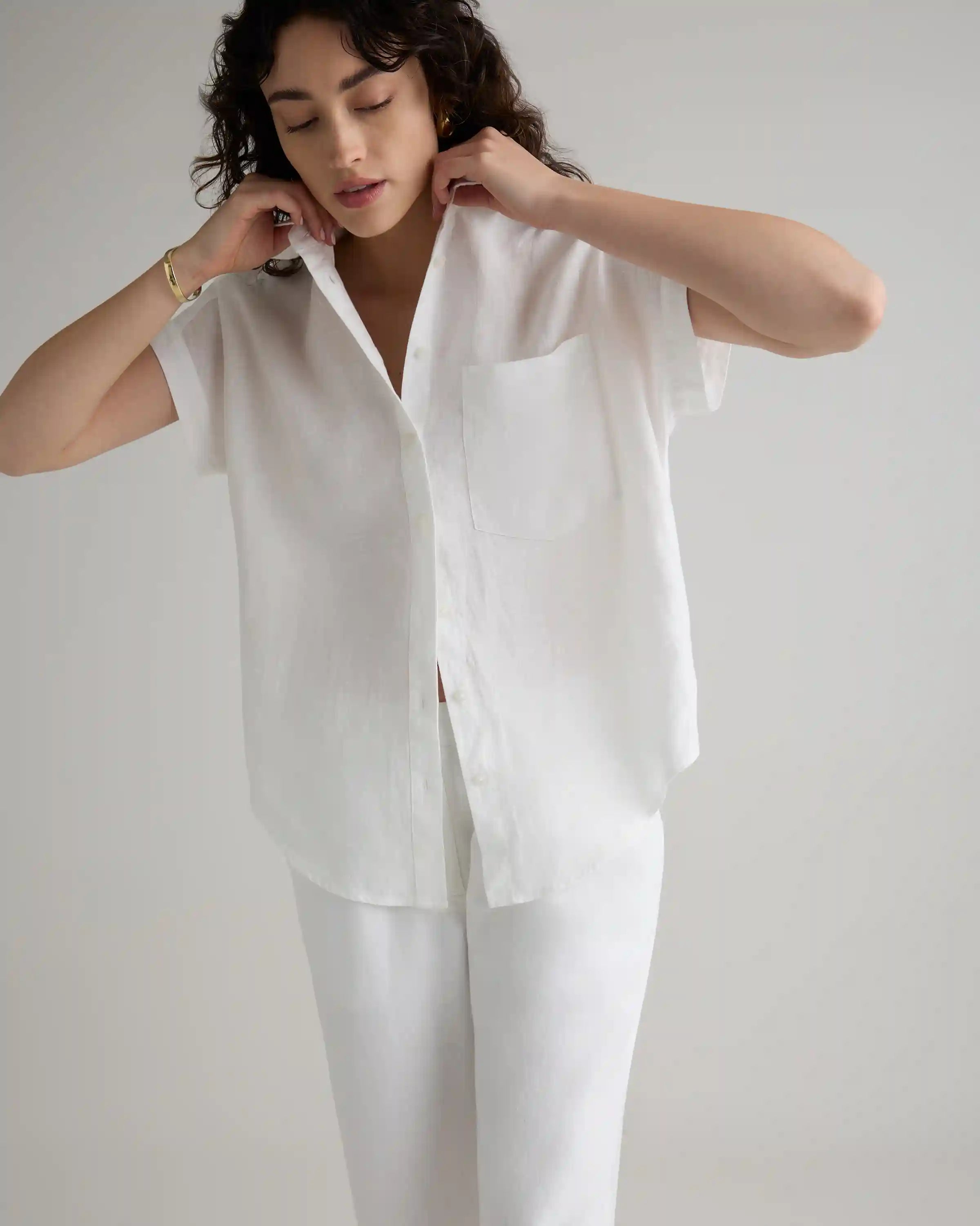 100% European Linen Camp Shirt