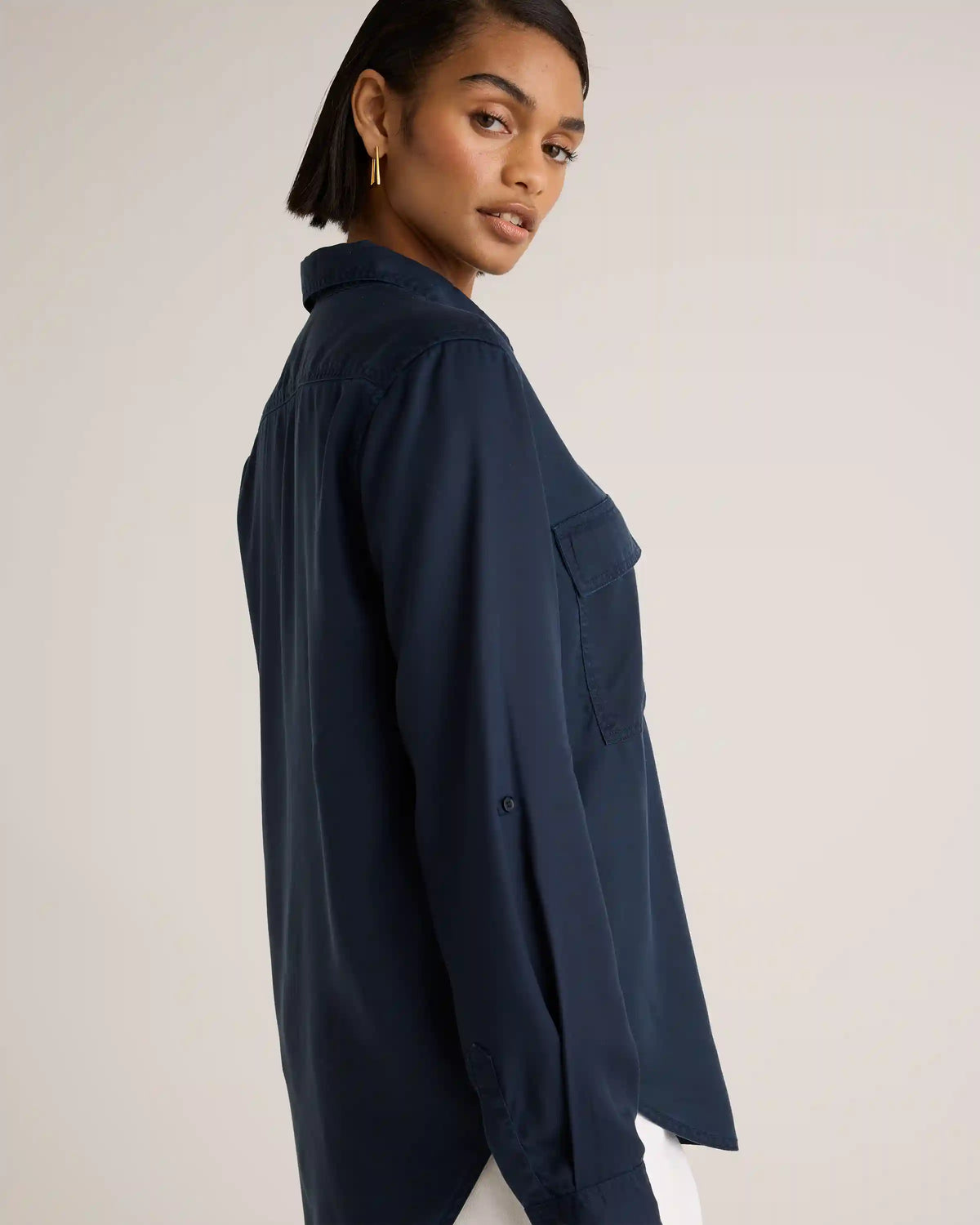 Vintage Wash Tencel Utility Shirt