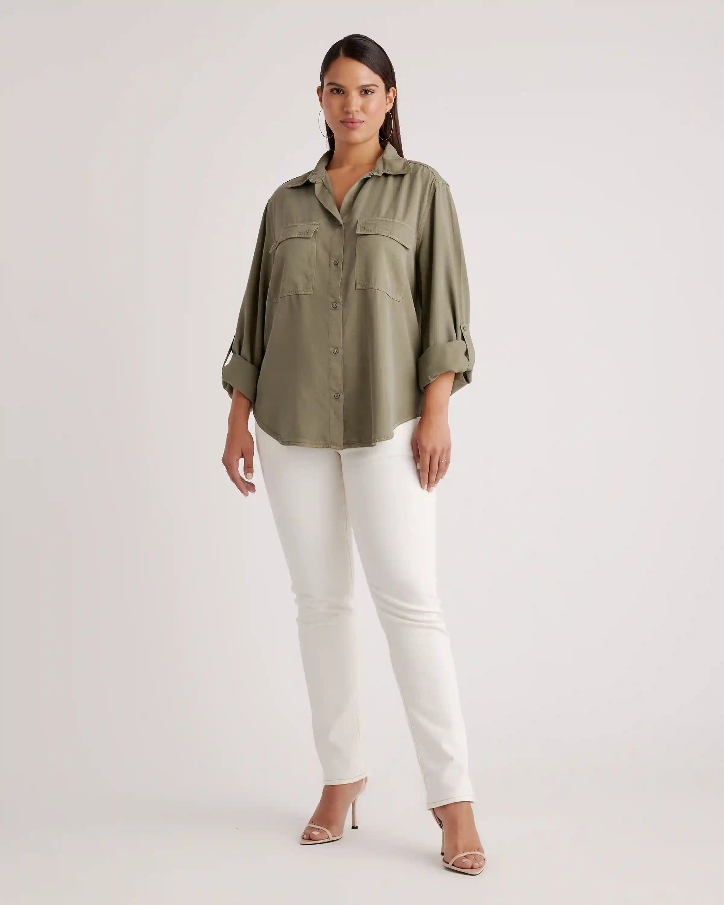 Vintage Wash Tencel Utility Shirt