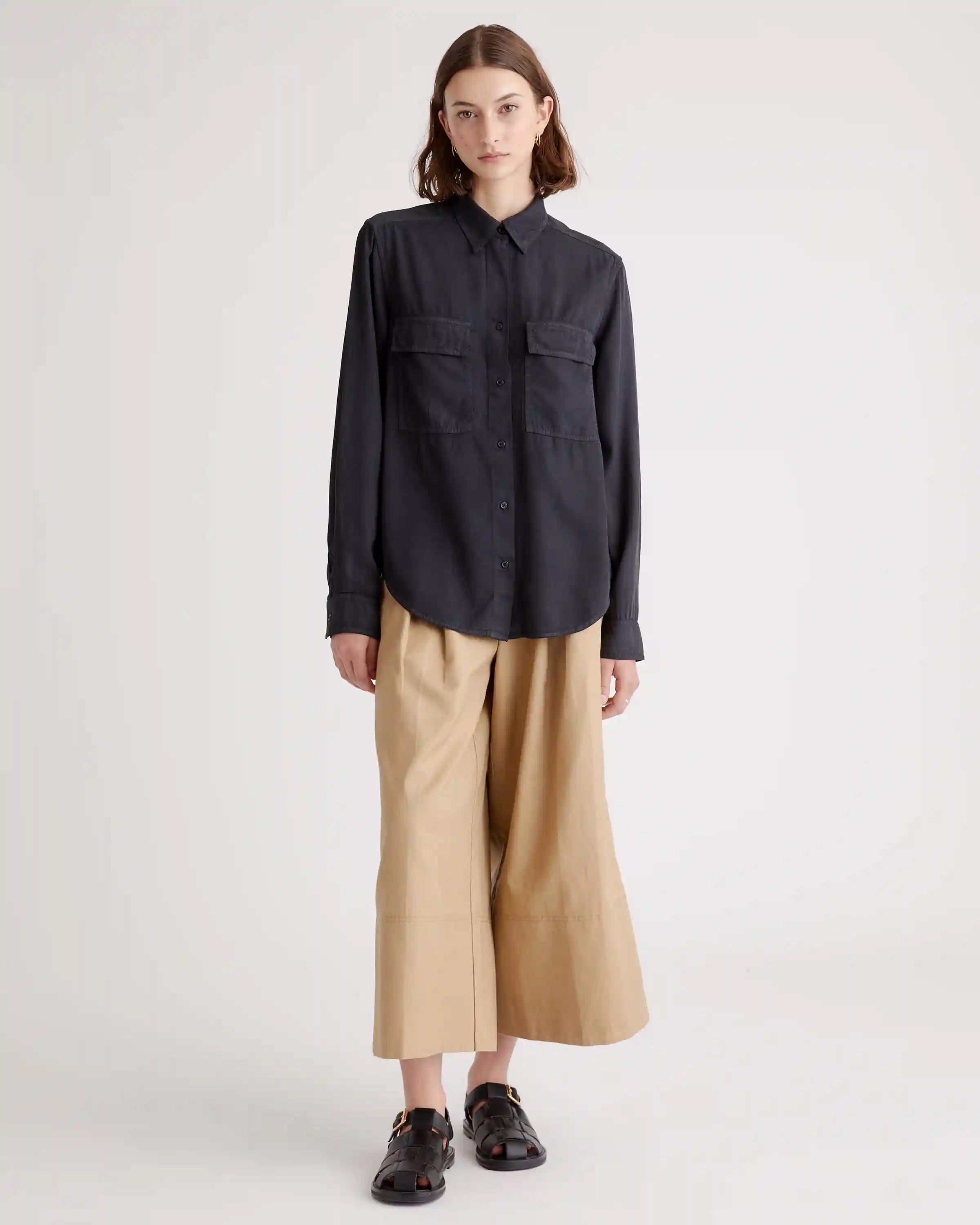 Vintage Wash Tencel Utility Shirt