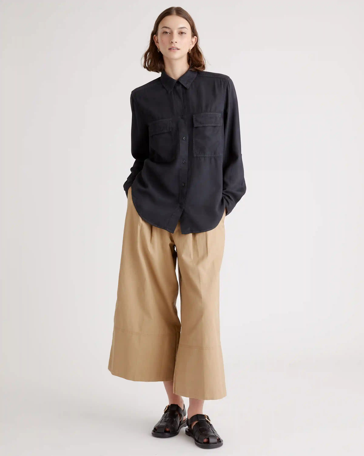 Vintage Wash Tencel Utility Shirt