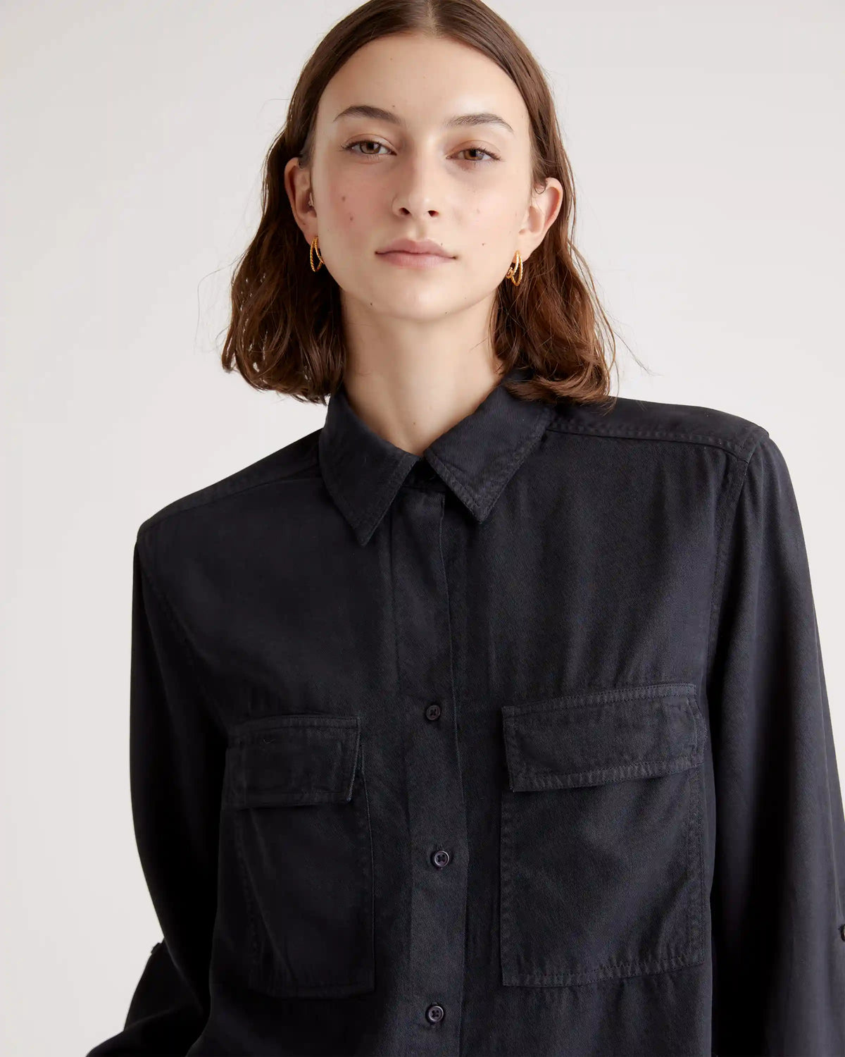 Vintage Wash Tencel Utility Shirt