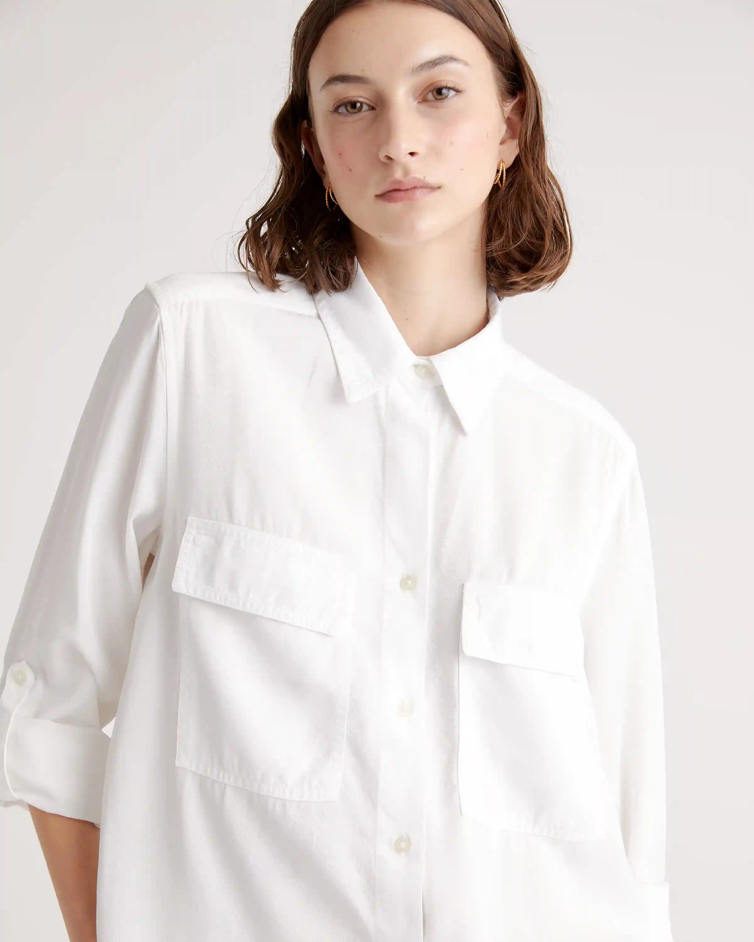 Vintage Wash Tencel Utility Shirt