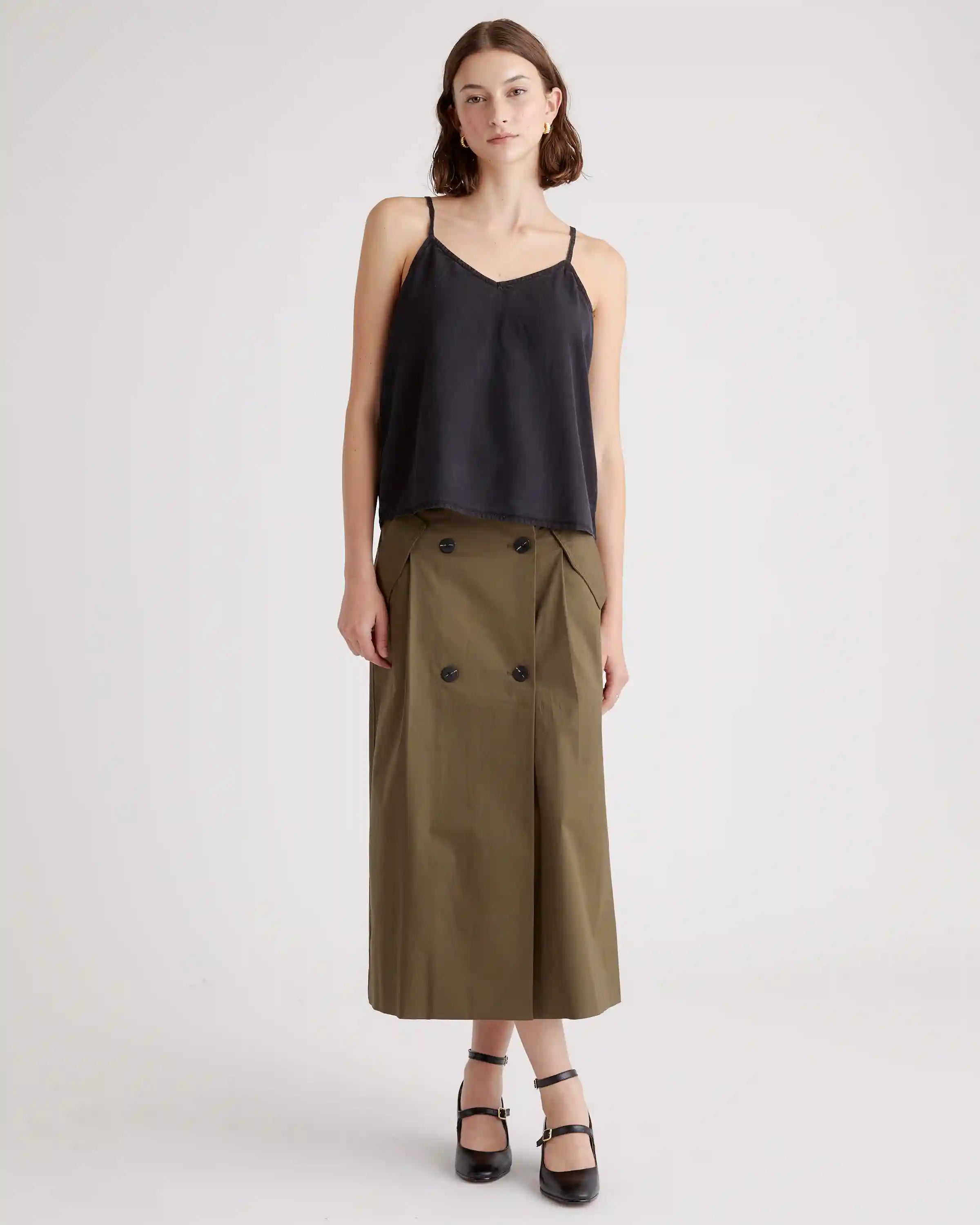 Vintage Wash Tencel V-Neck Cami