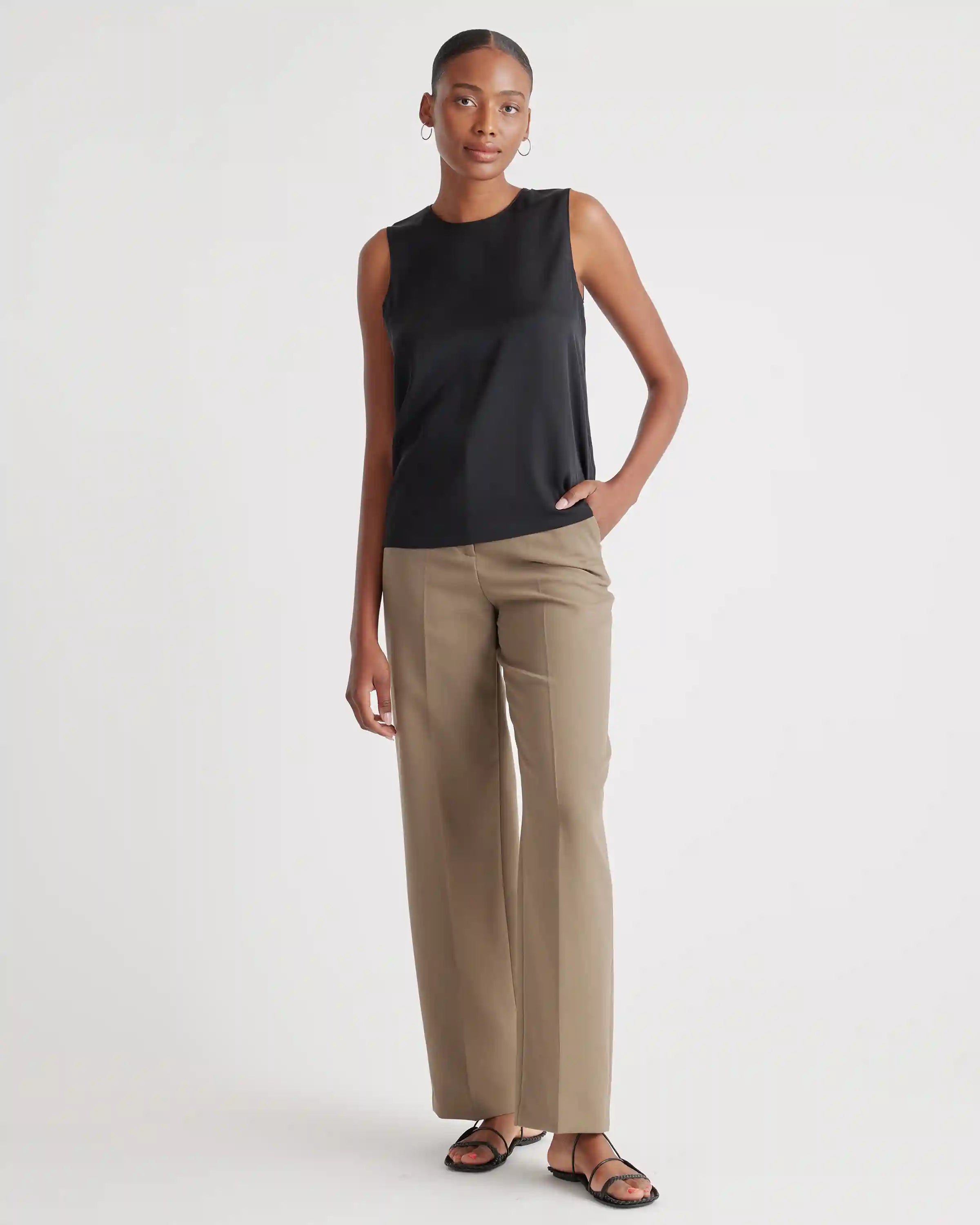 Washable Stretch Silk Shell Tank