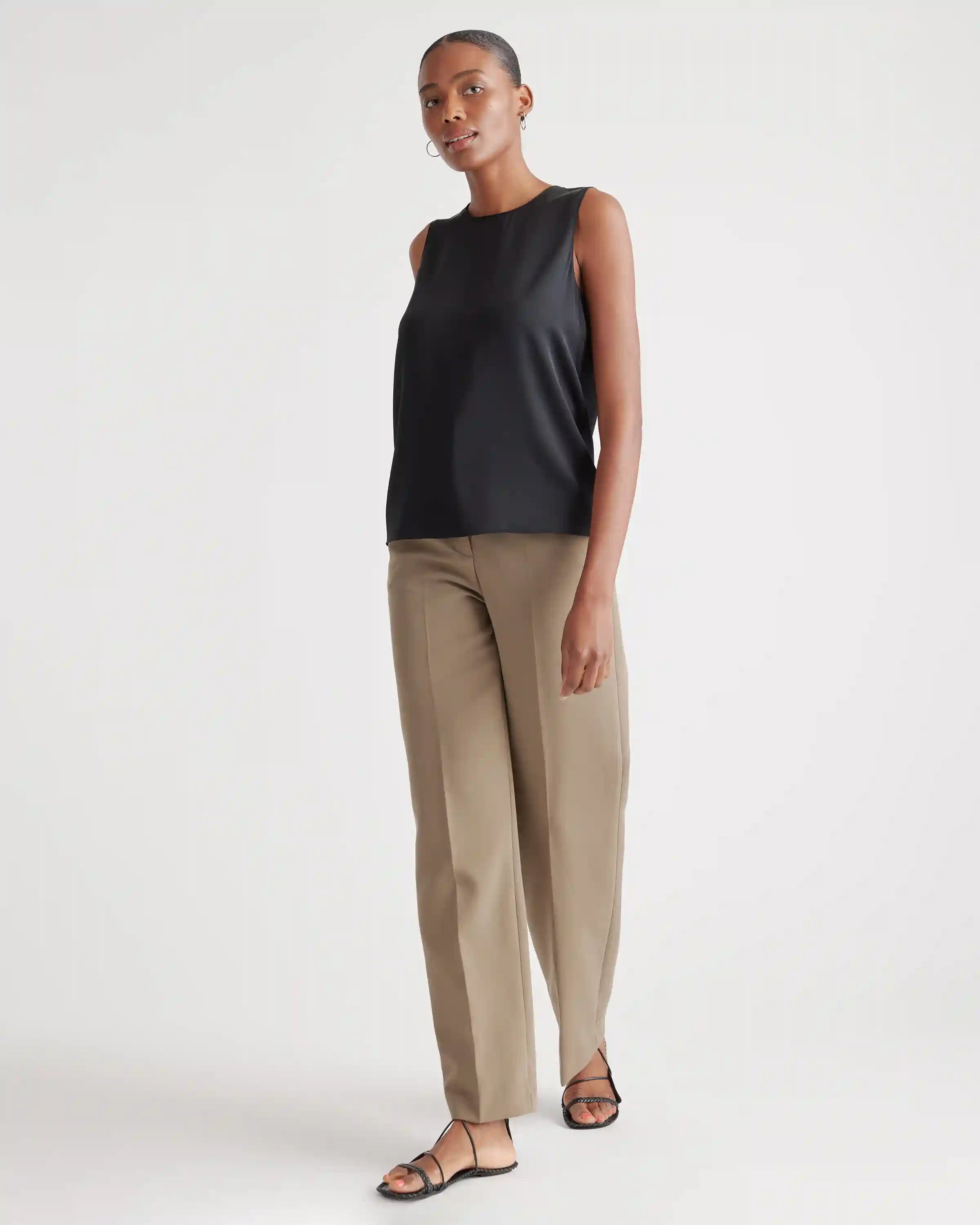 Washable Stretch Silk Shell Tank