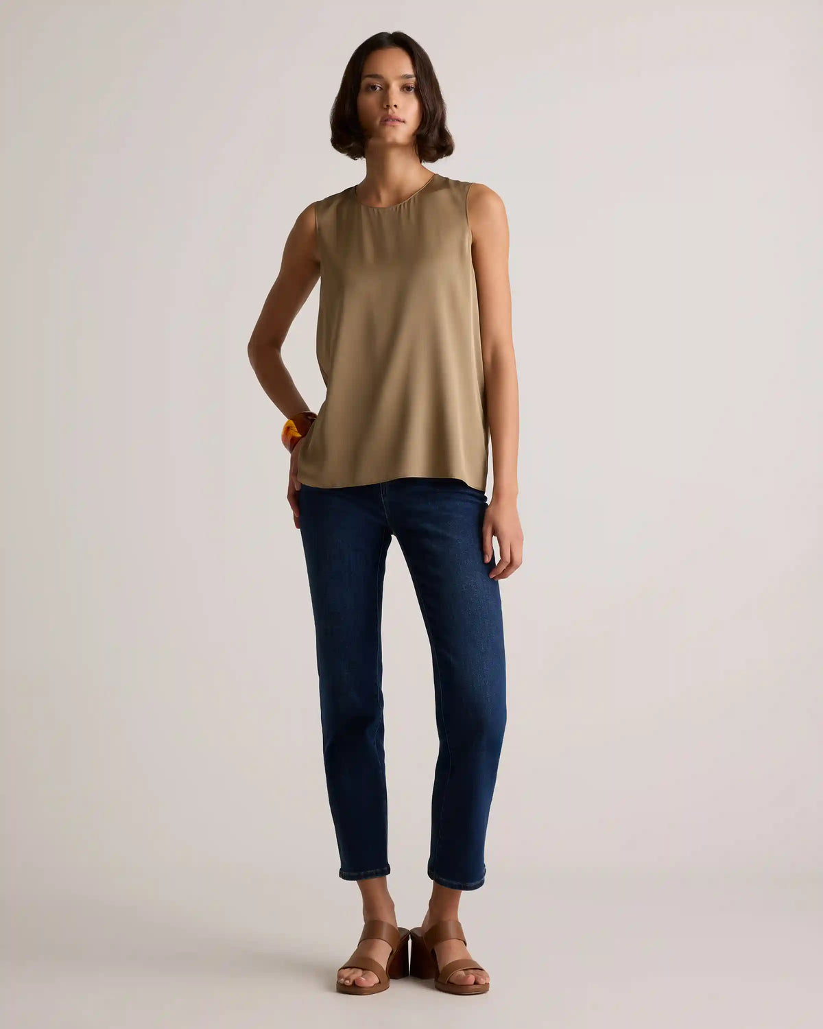 Washable Stretch Silk Shell Tank