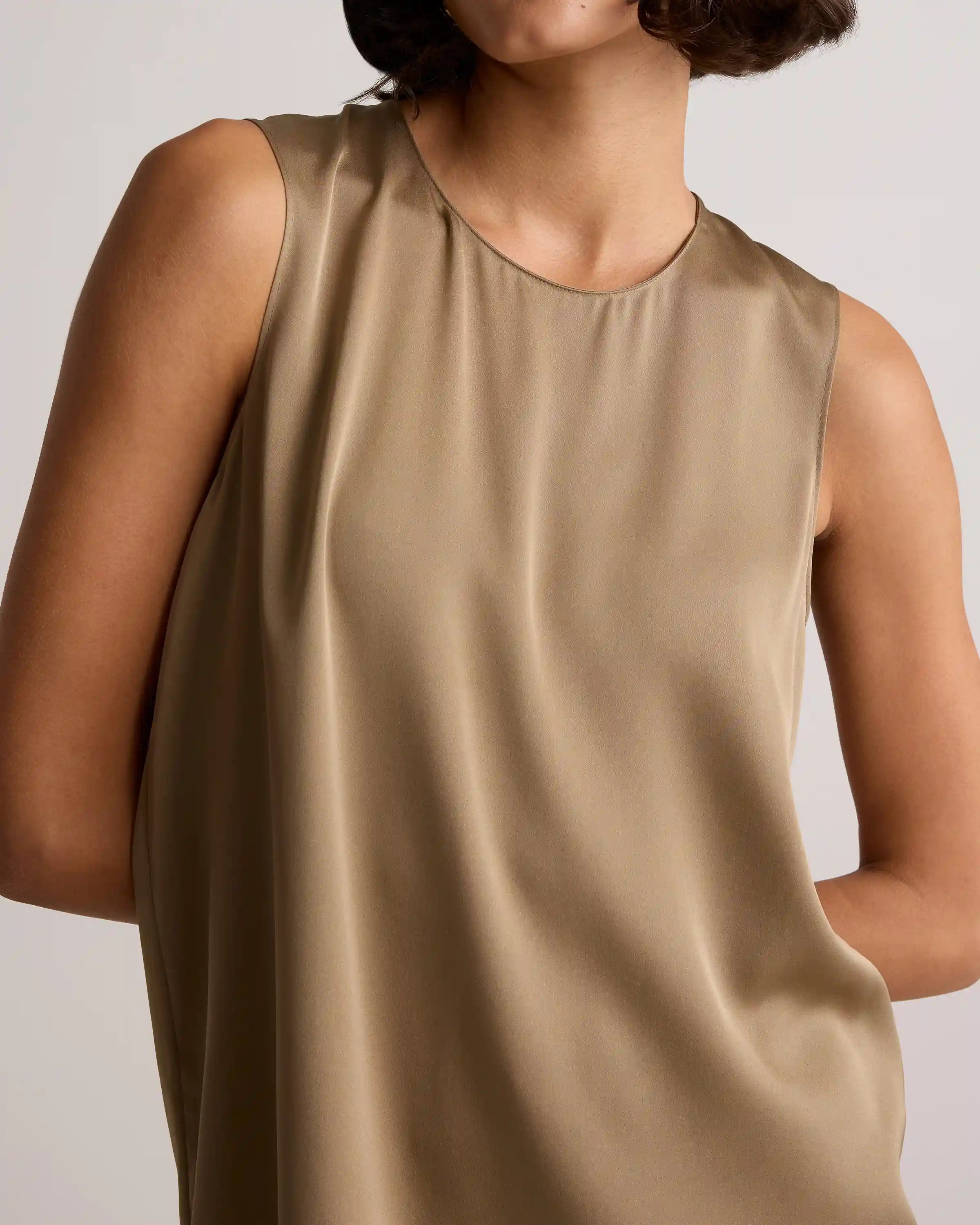 Washable Stretch Silk Shell Tank