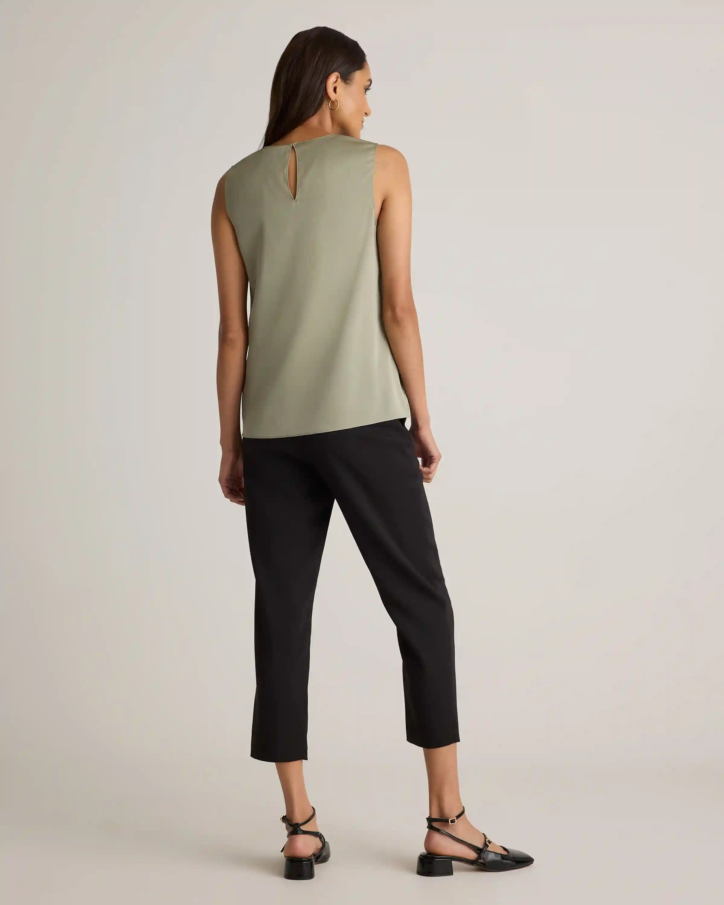 Washable Stretch Silk Shell Tank