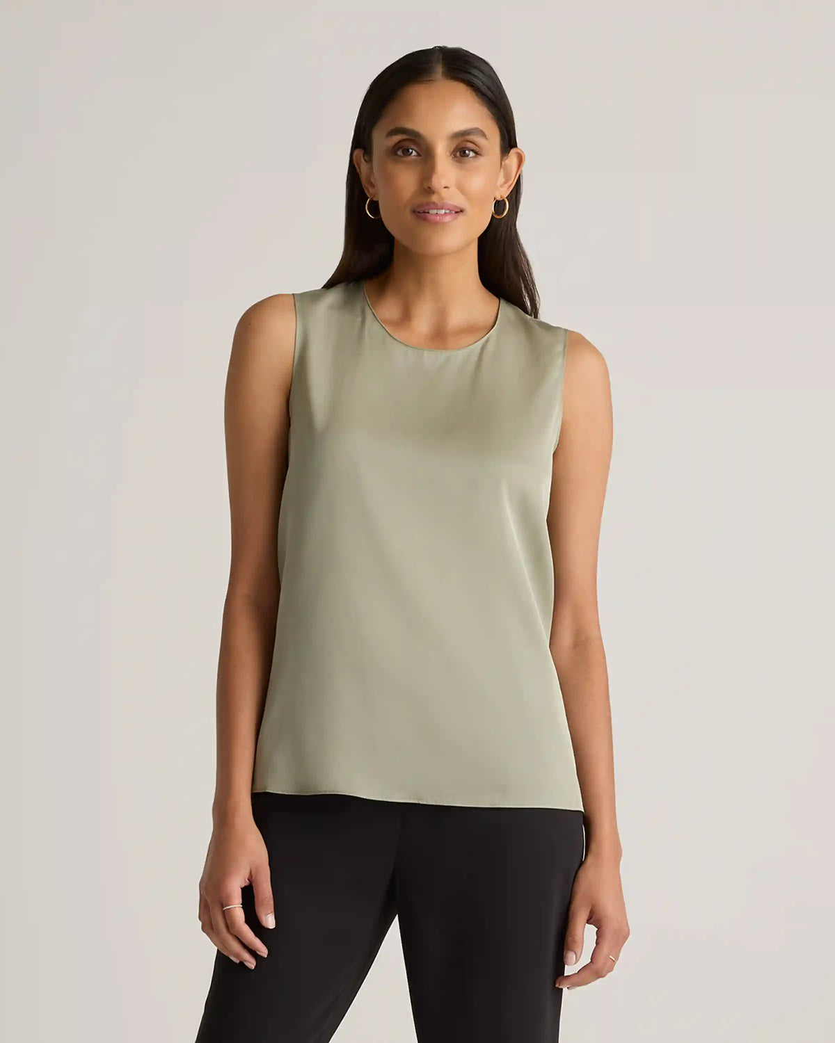 Washable Stretch Silk Shell Tank