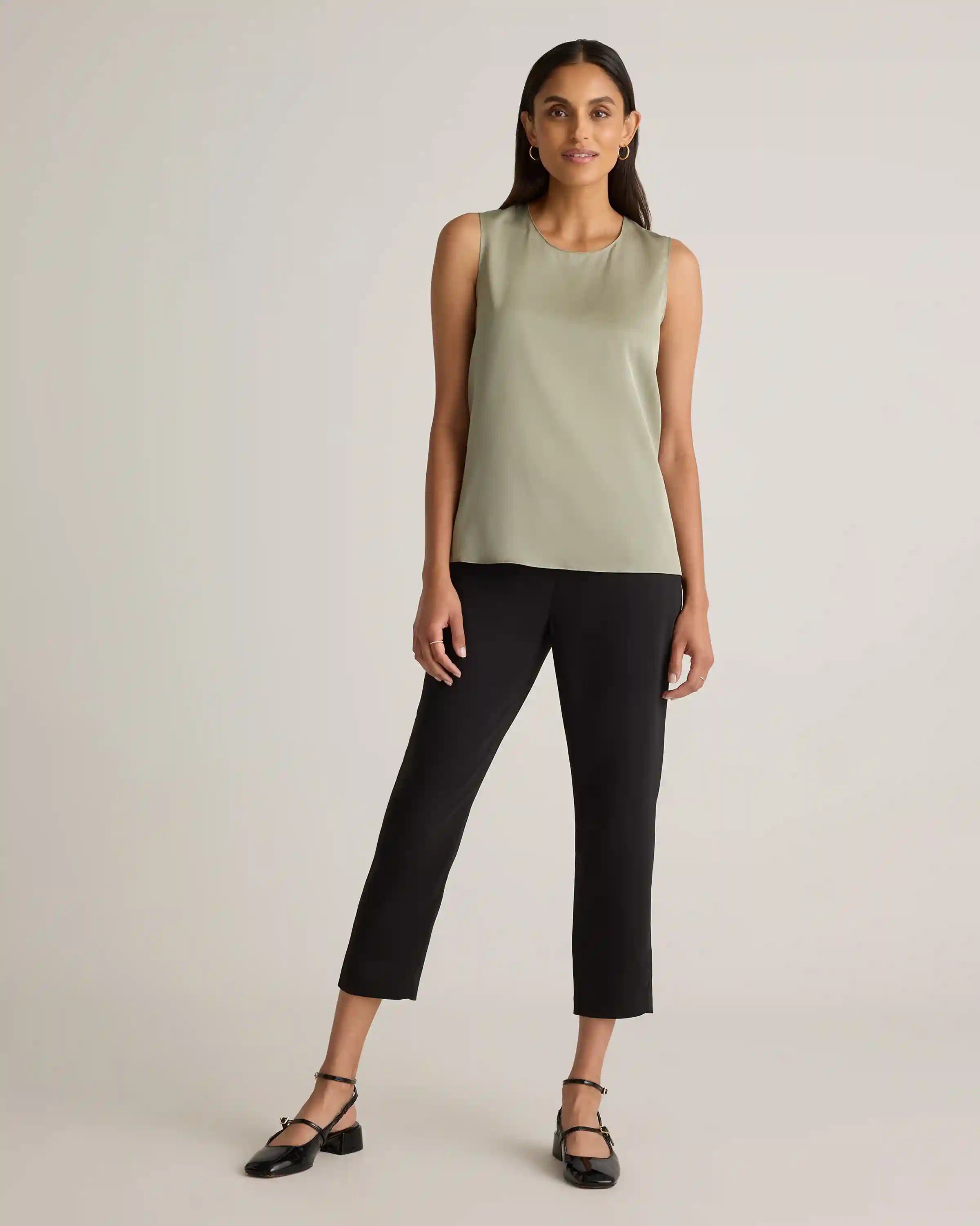 Washable Stretch Silk Shell Tank