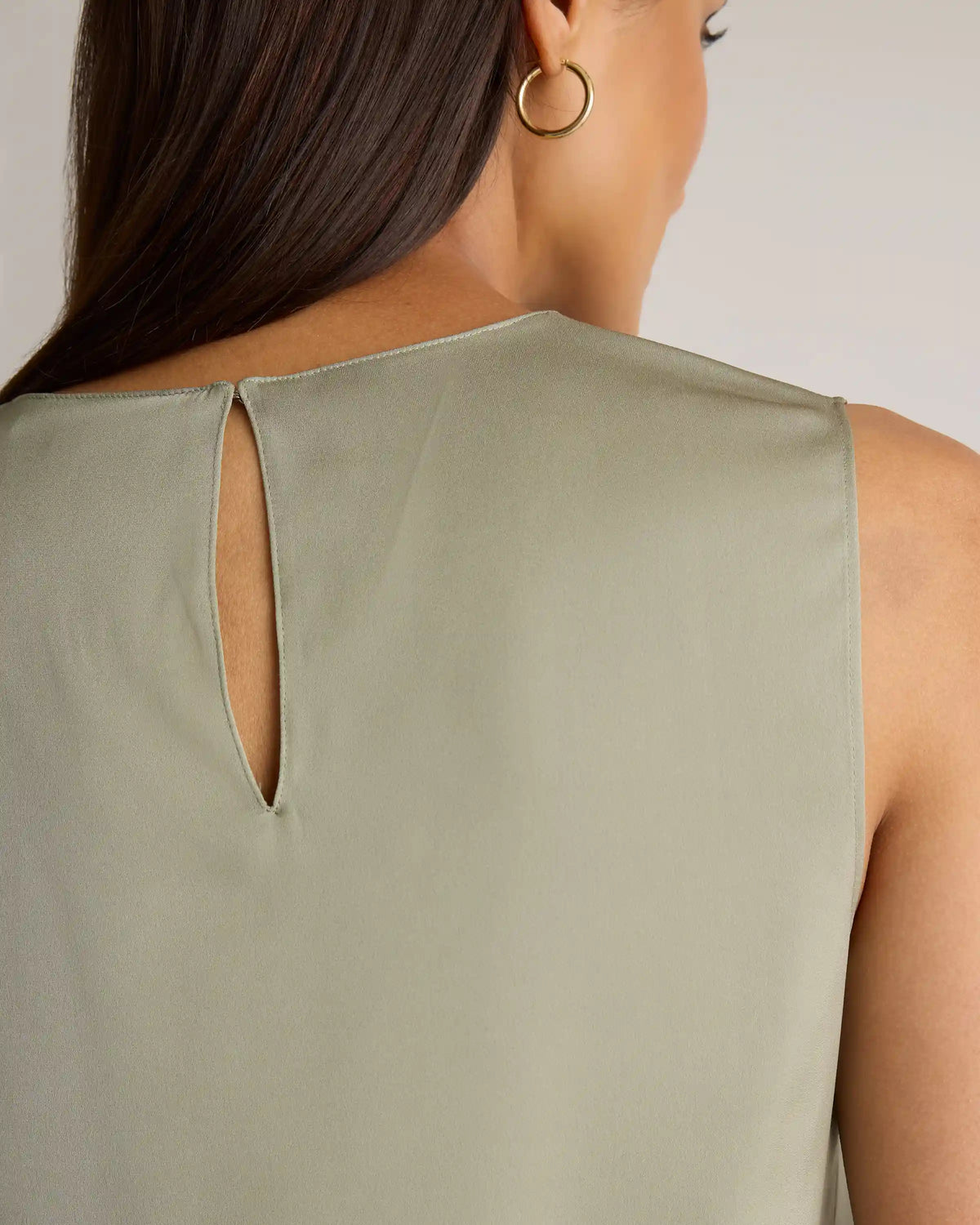 Washable Stretch Silk Shell Tank