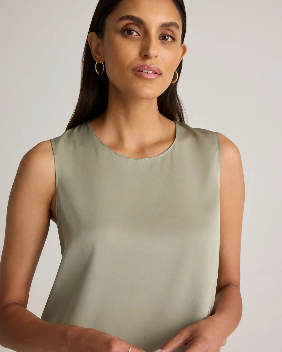 Washable Stretch Silk Shell Tank