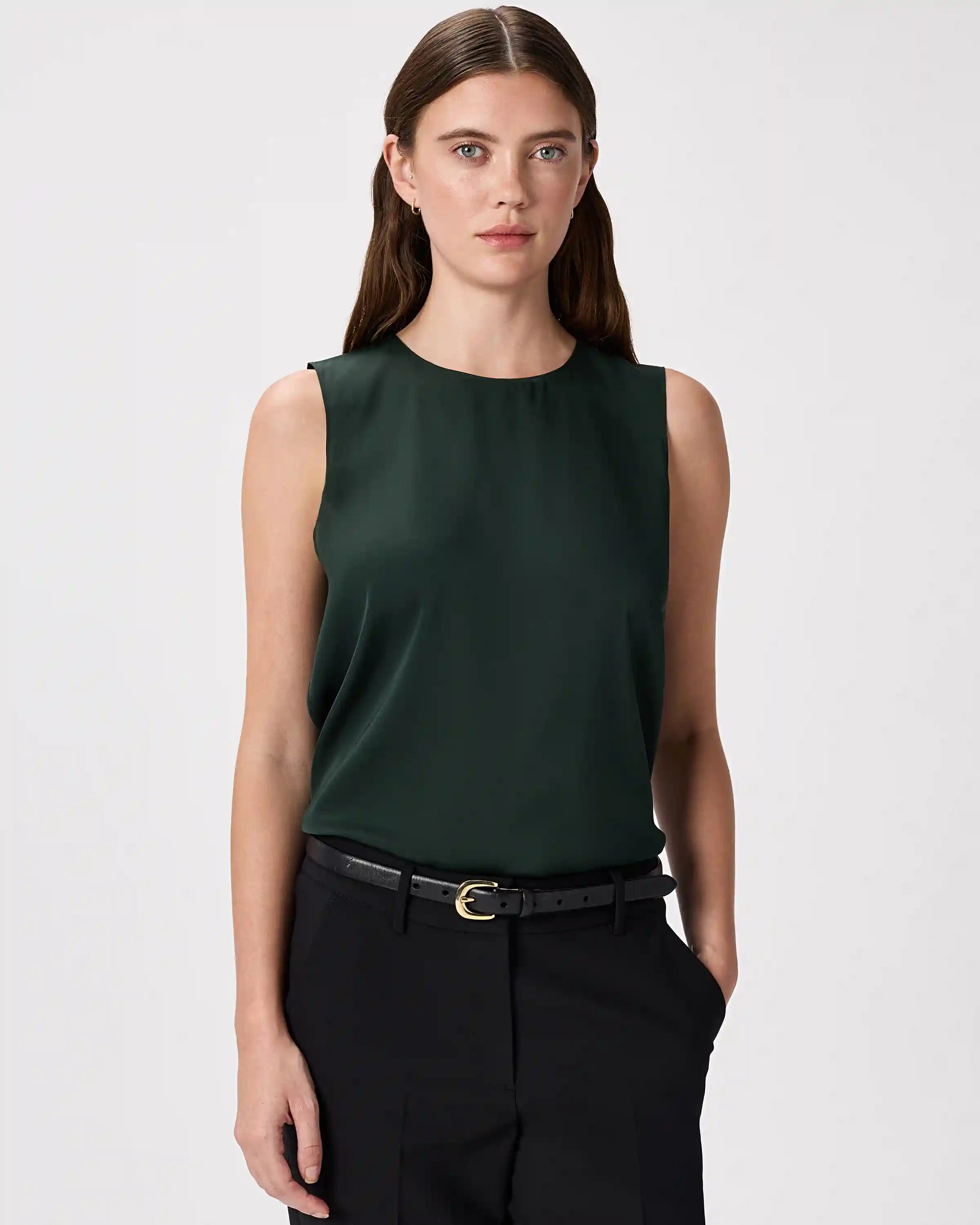 Washable Stretch Silk Shell Tank