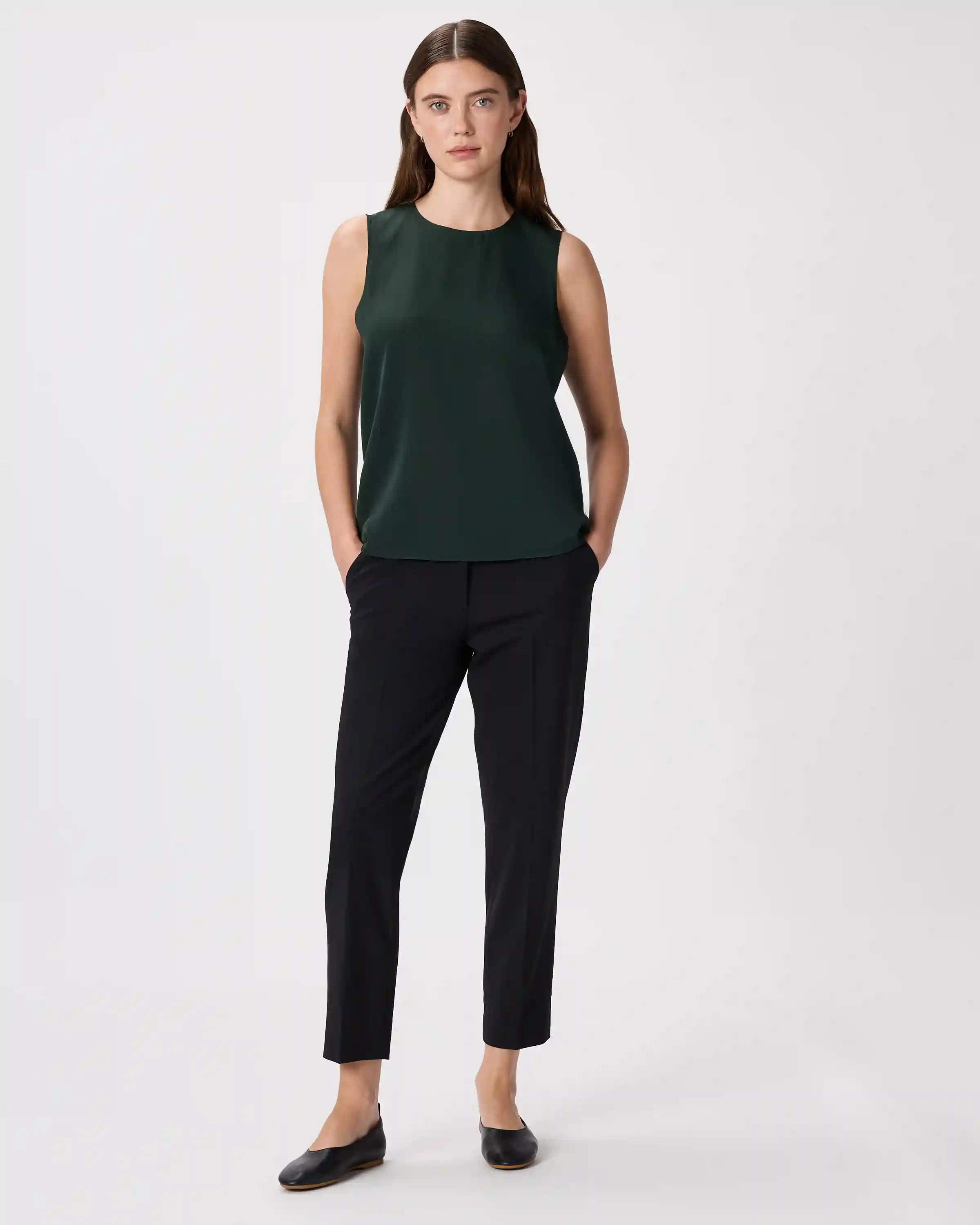 Washable Stretch Silk Shell Tank