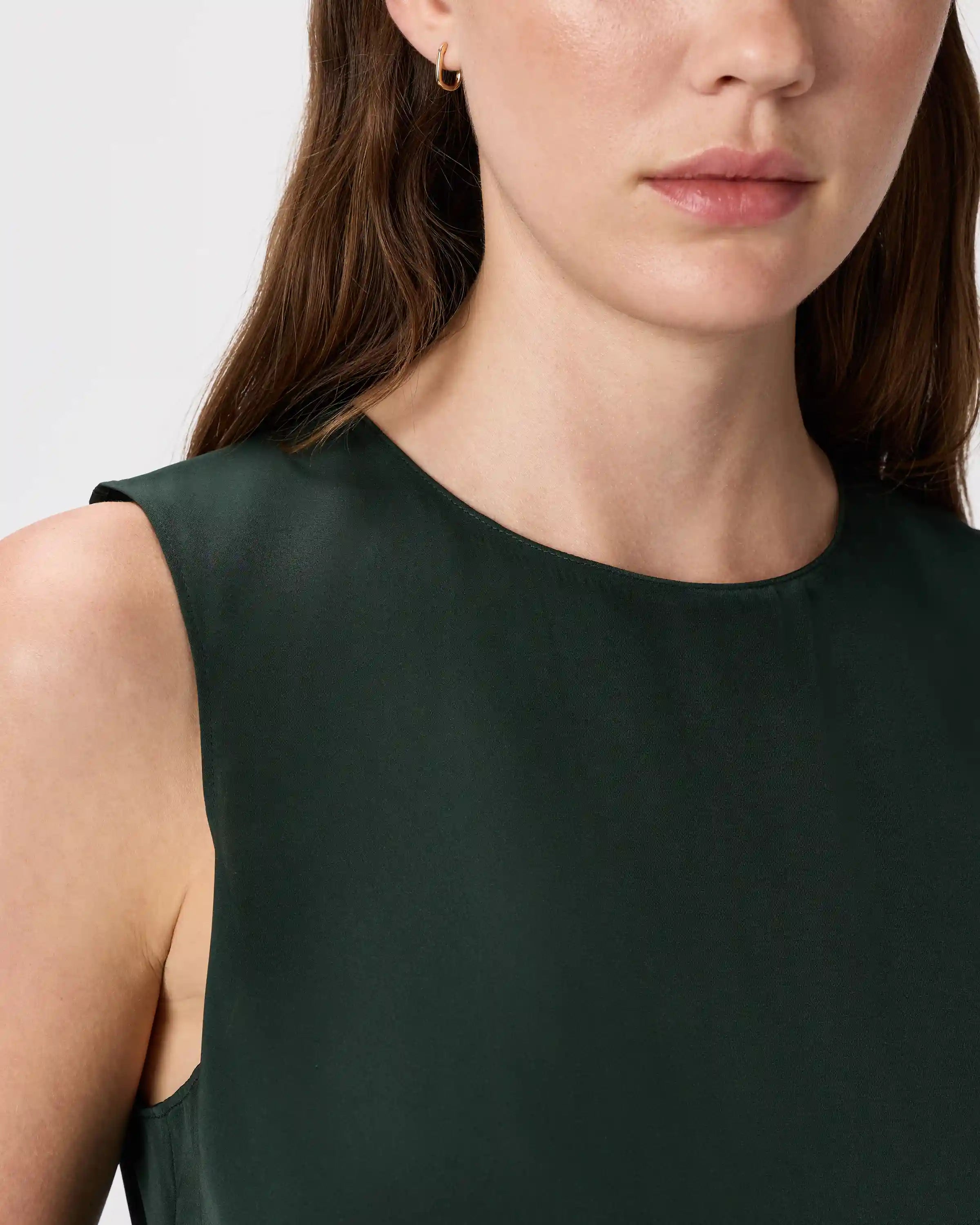Washable Stretch Silk Shell Tank