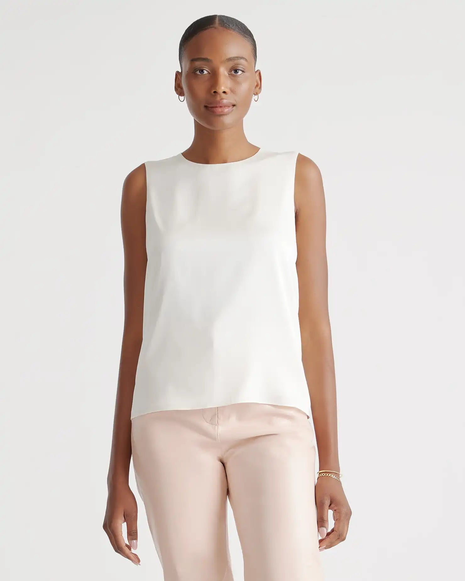 Washable Stretch Silk Shell Tank
