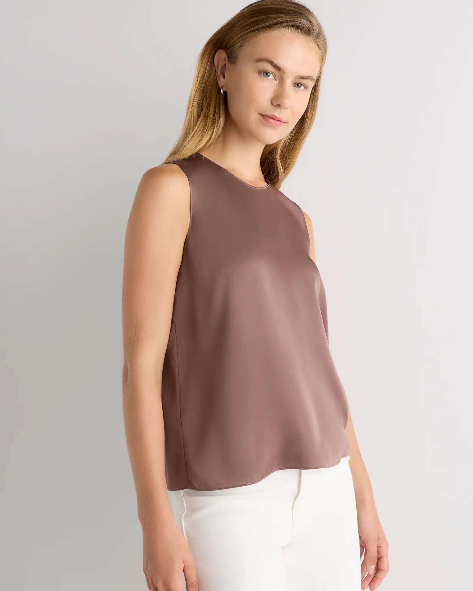 Washable Stretch Silk Shell Tank