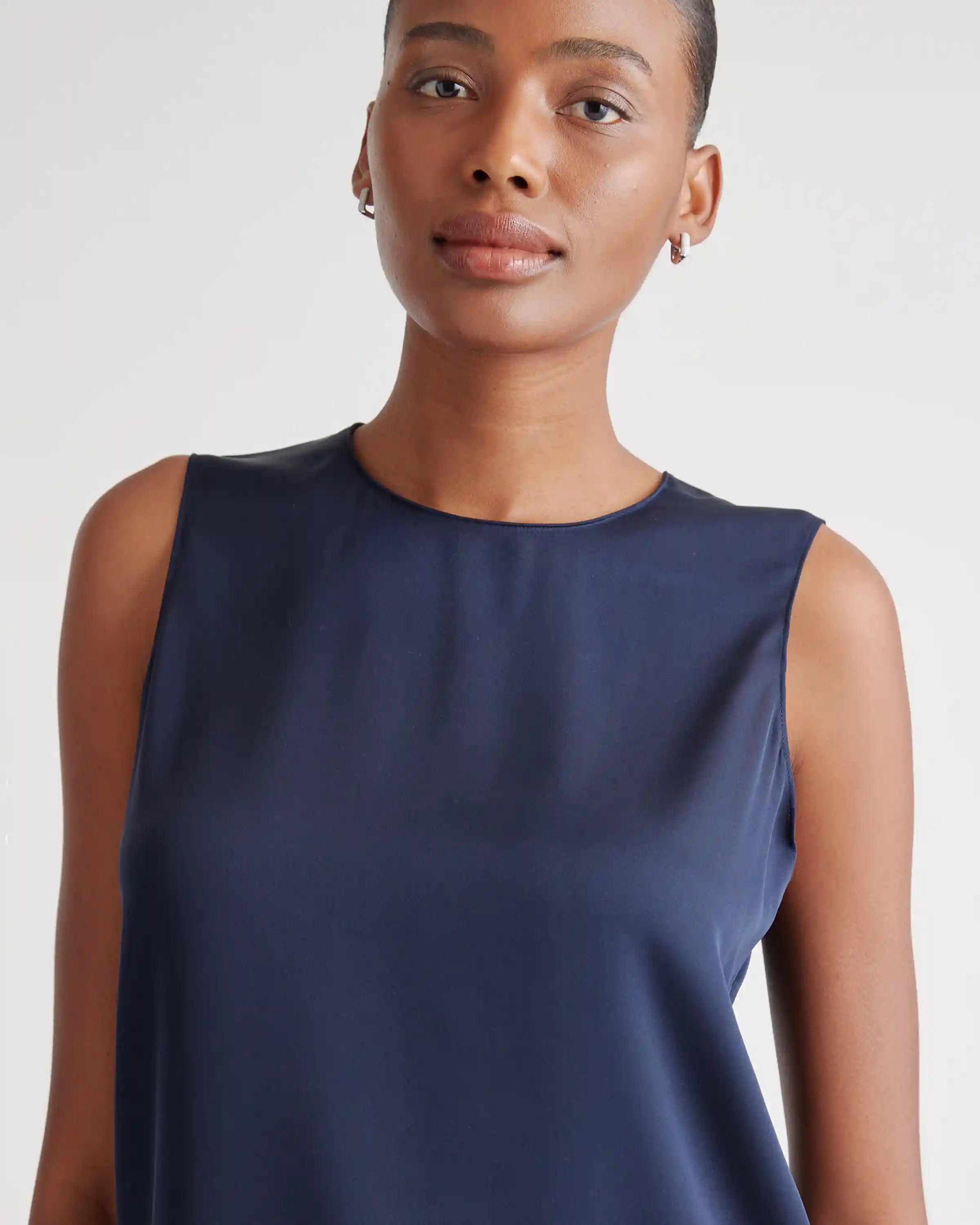 Washable Stretch Silk Shell Tank