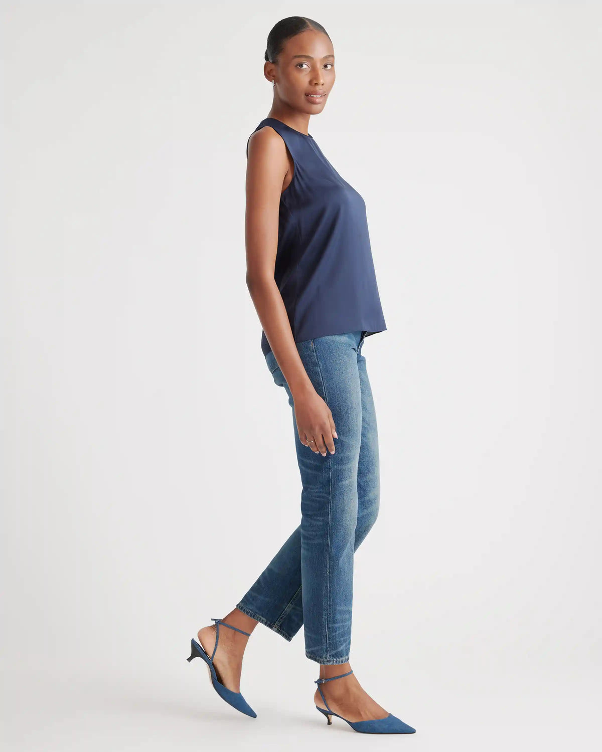 Washable Stretch Silk Shell Tank