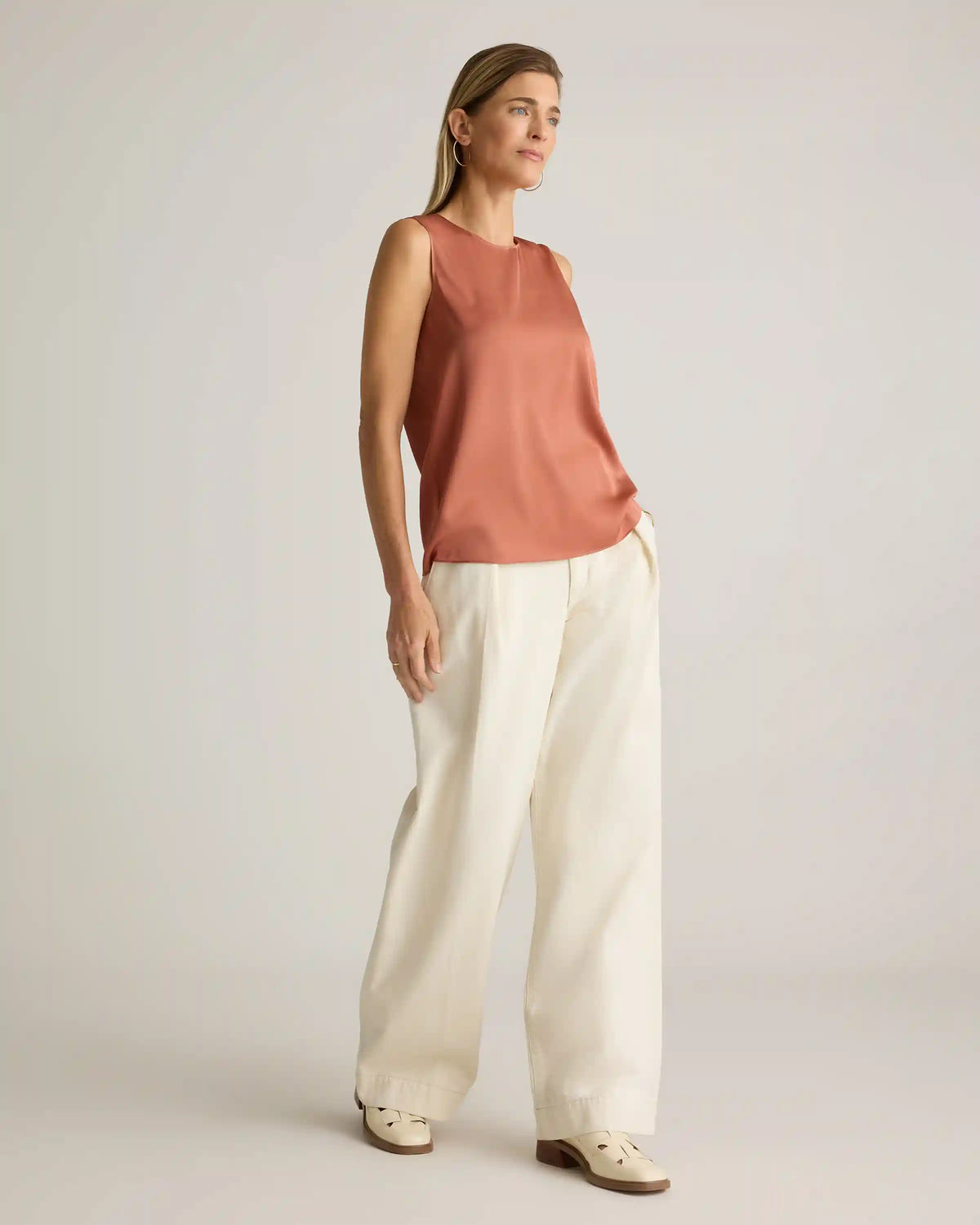 Washable Stretch Silk Shell Tank