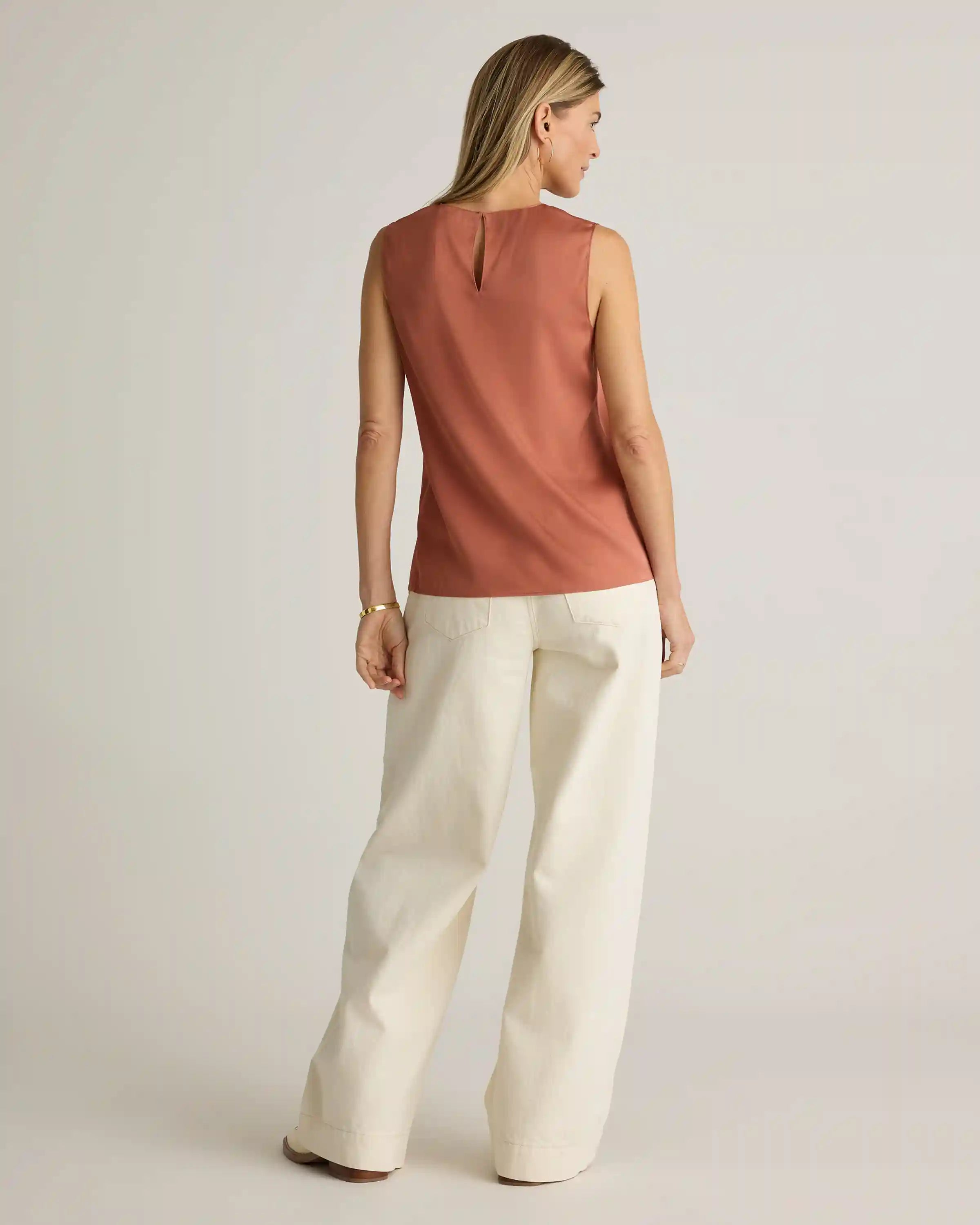 Washable Stretch Silk Shell Tank
