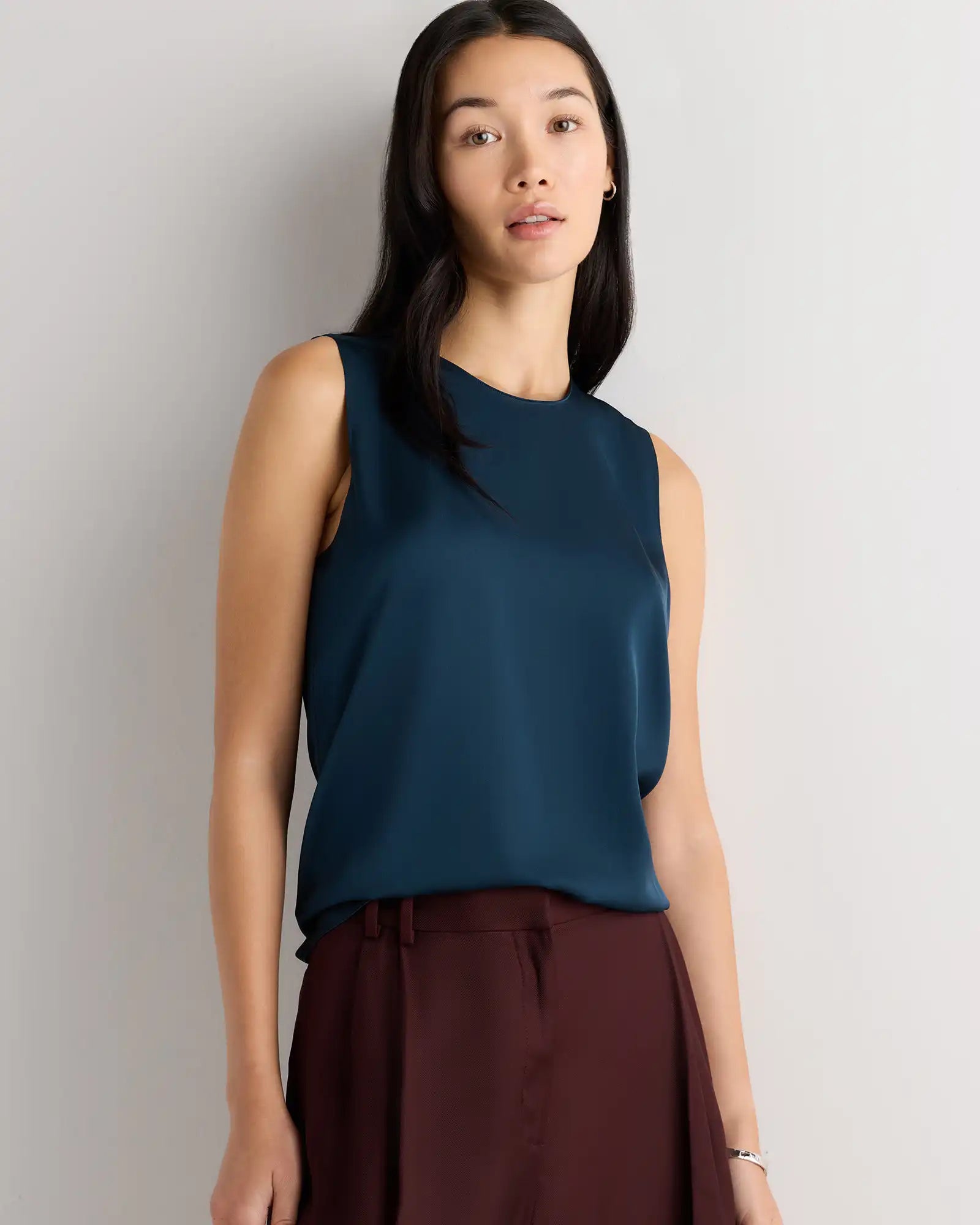 Washable Stretch Silk Shell Tank