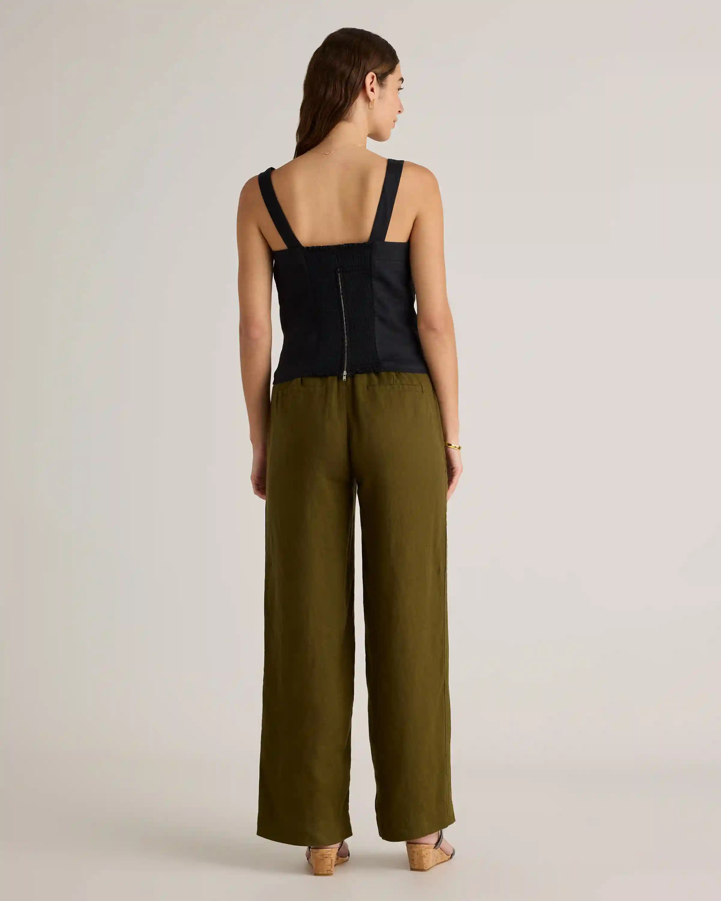100% European Linen Fitted Tank