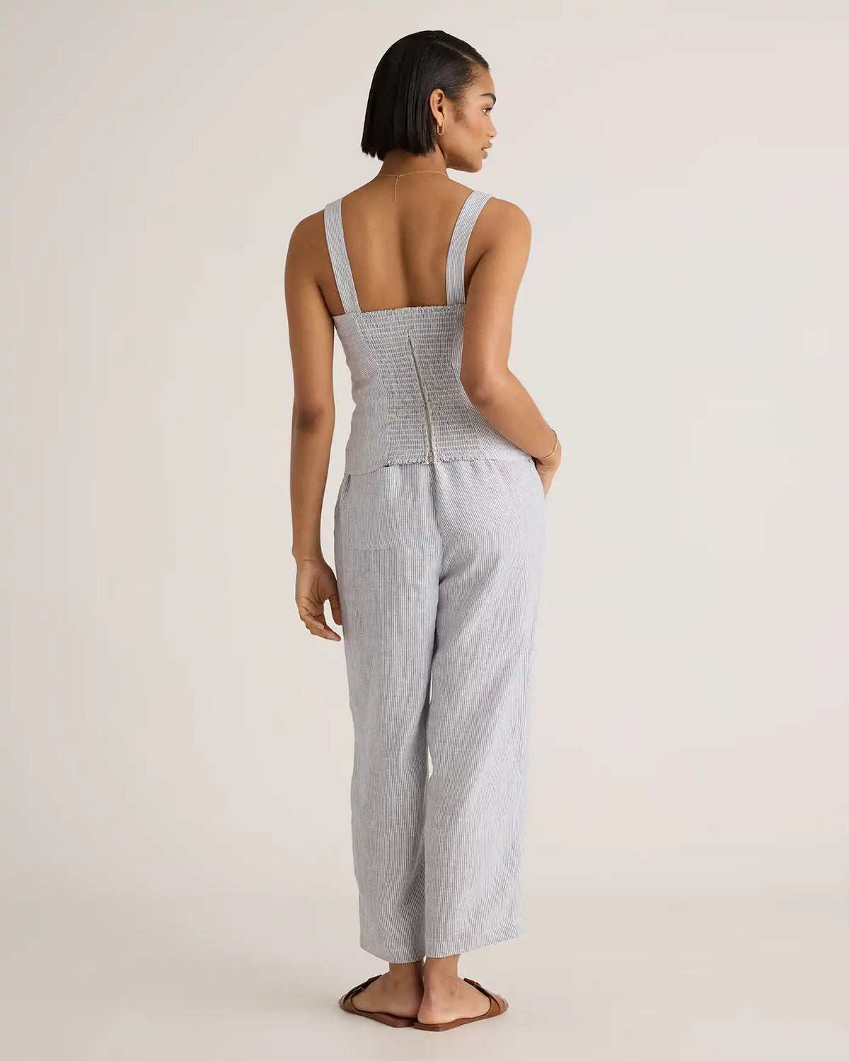 100% European Linen Fitted Tank