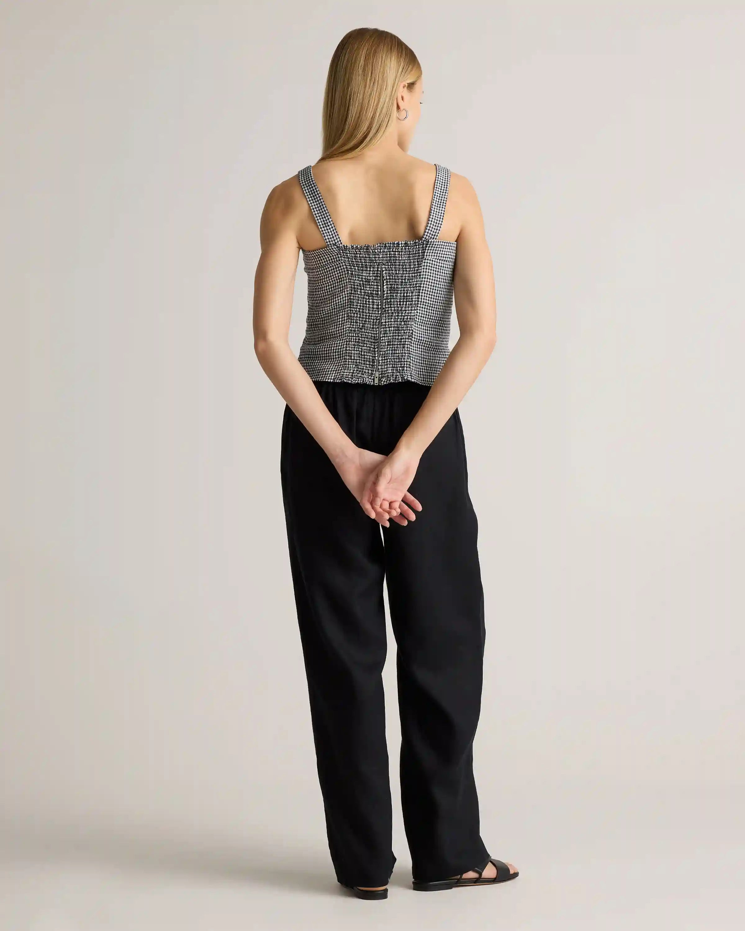100% European Linen Fitted Tank