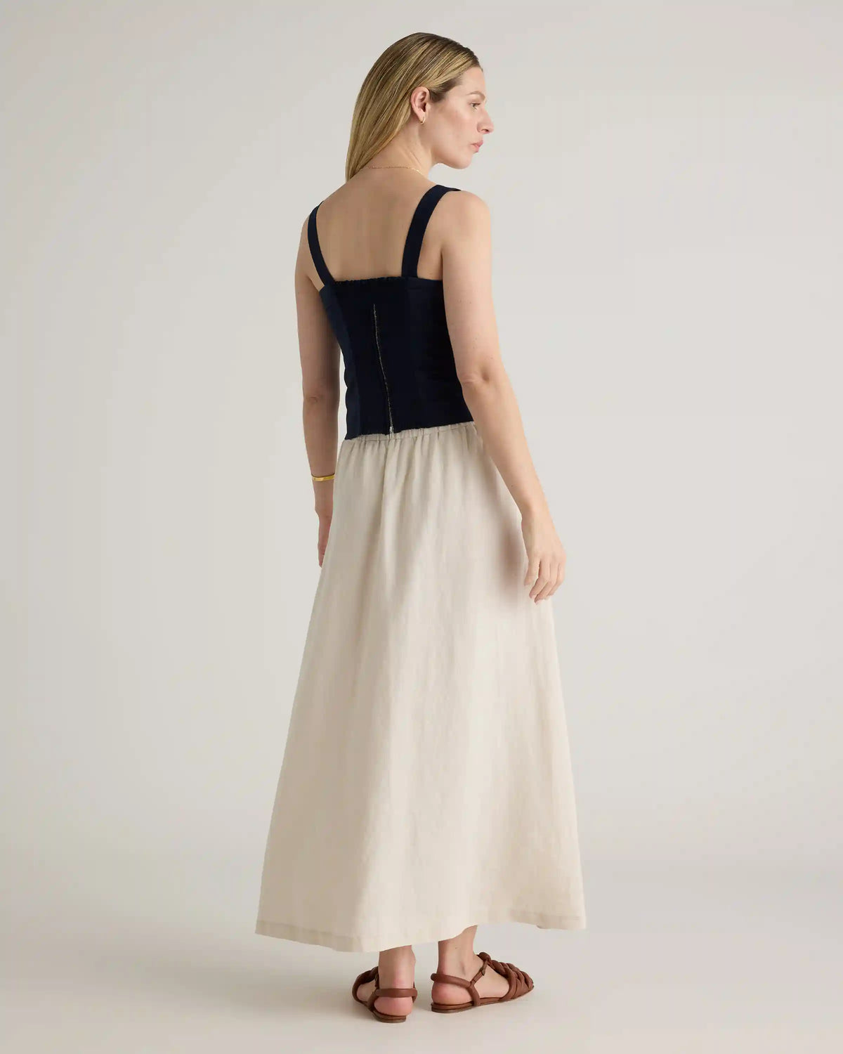 100% European Linen Fitted Tank