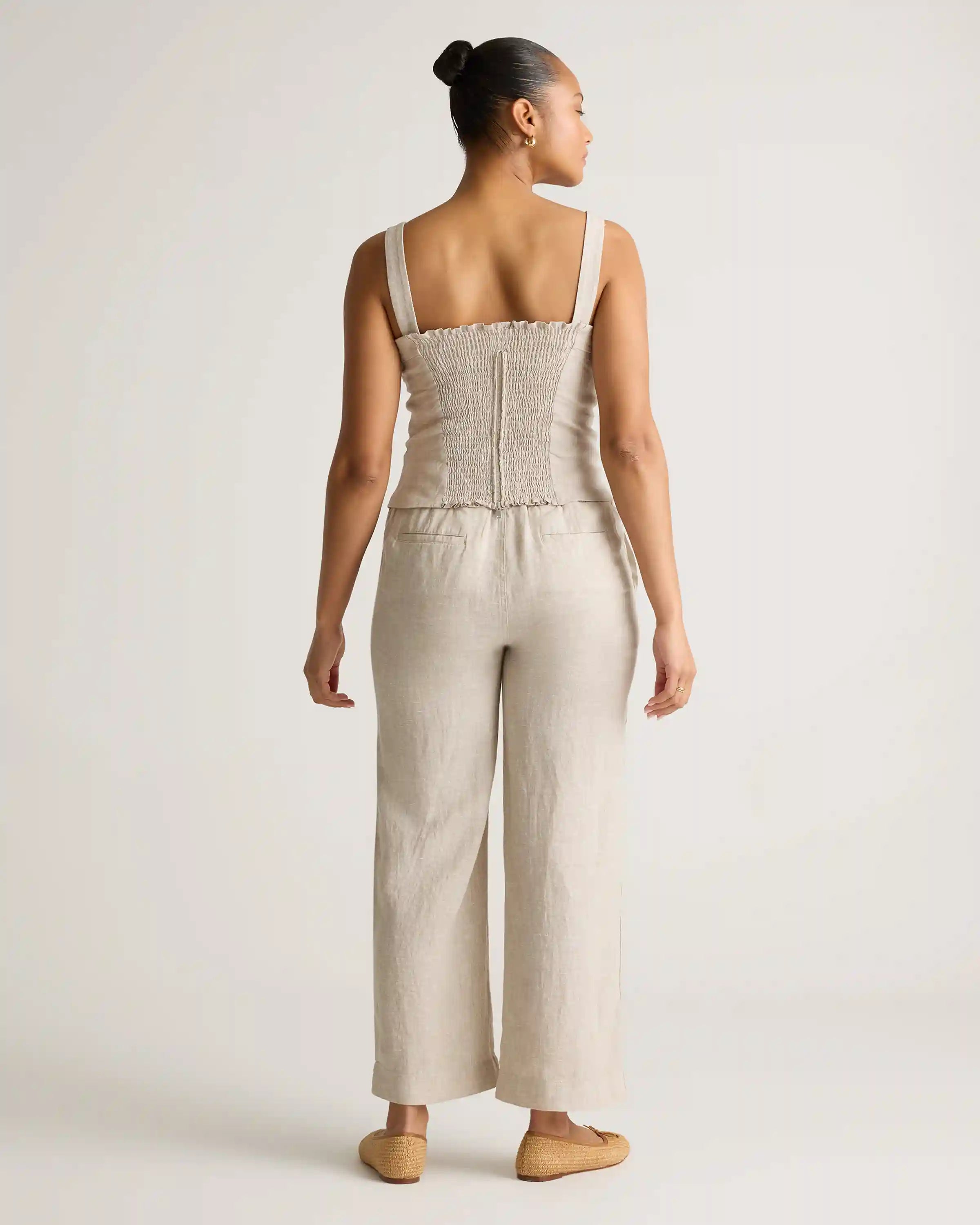 100% European Linen Fitted Tank