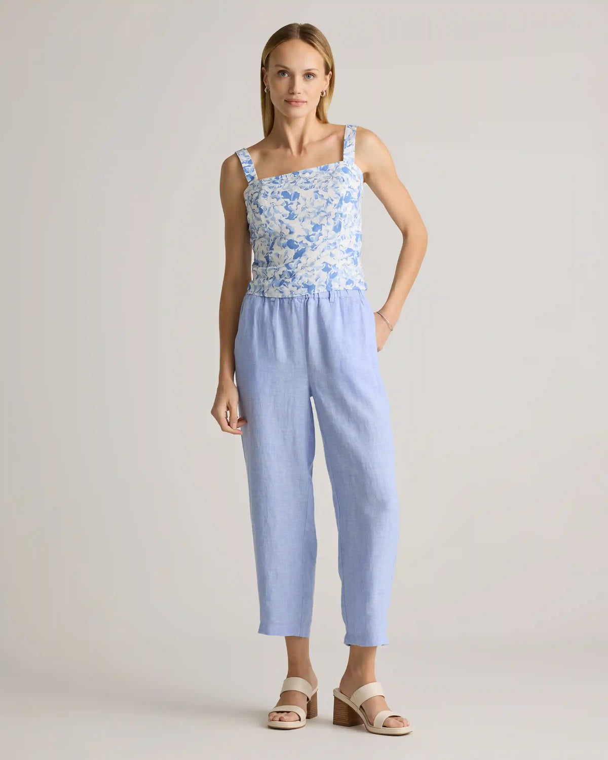 100% European Linen Fitted Tank