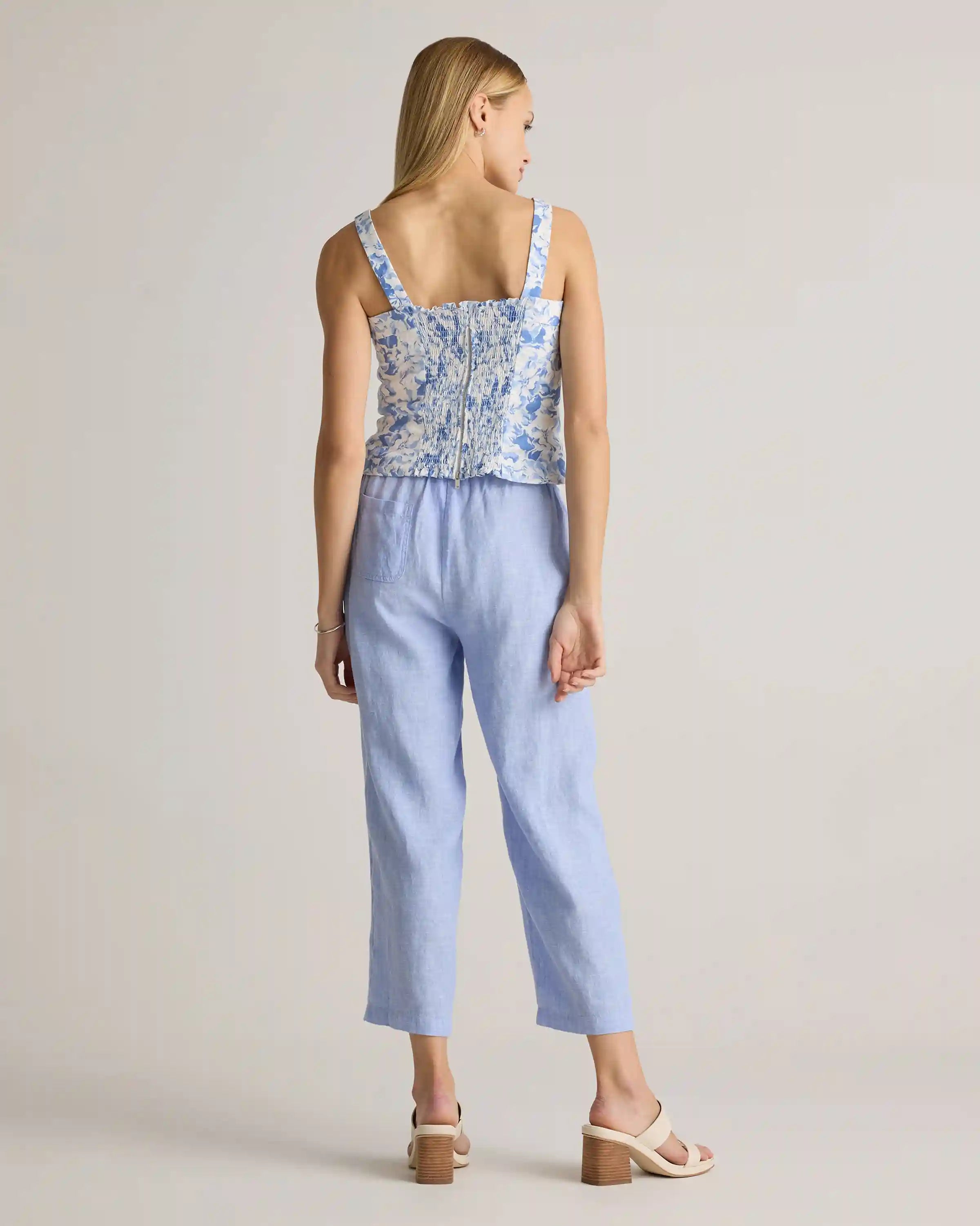 100% European Linen Fitted Tank
