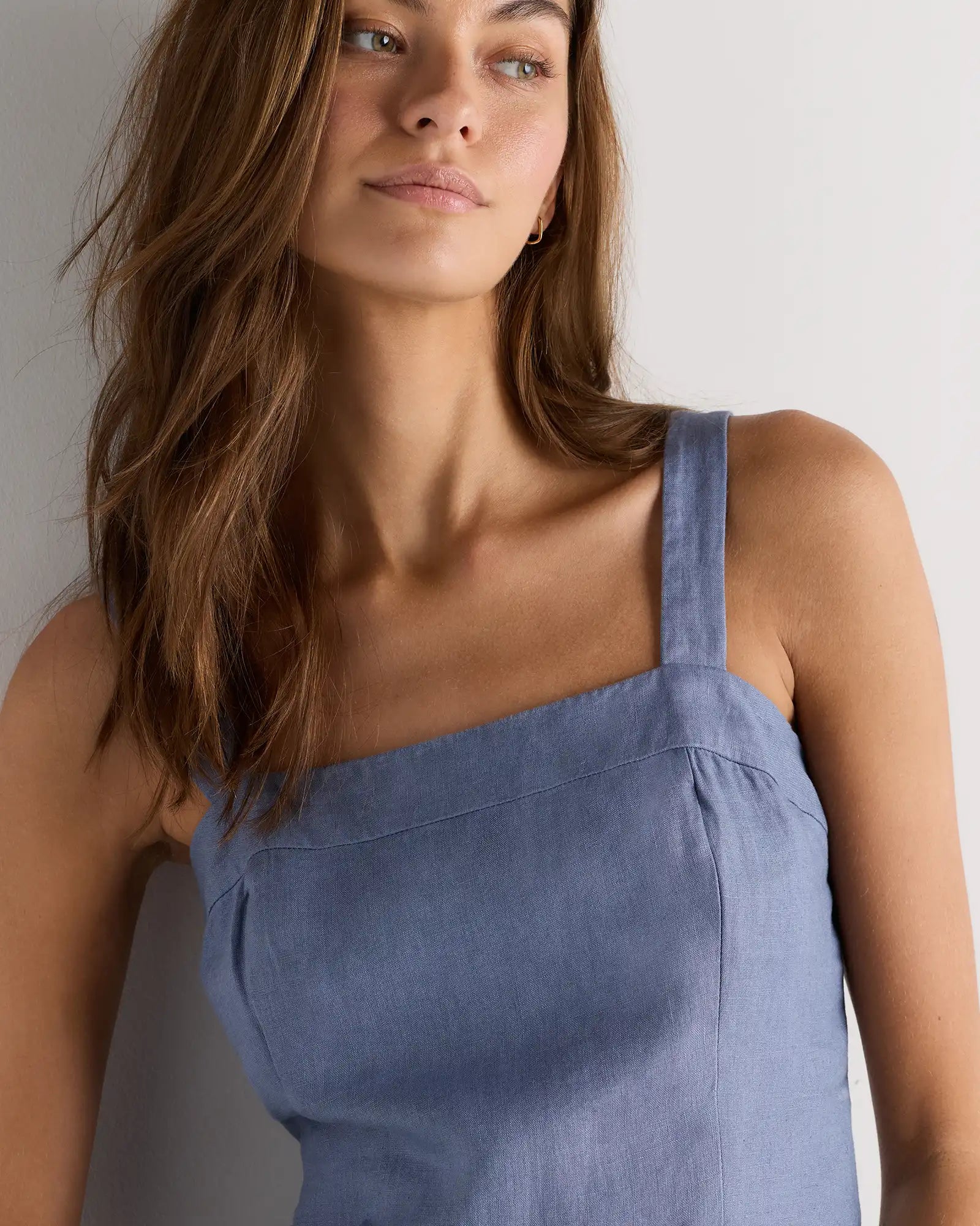 100% European Linen Fitted Tank