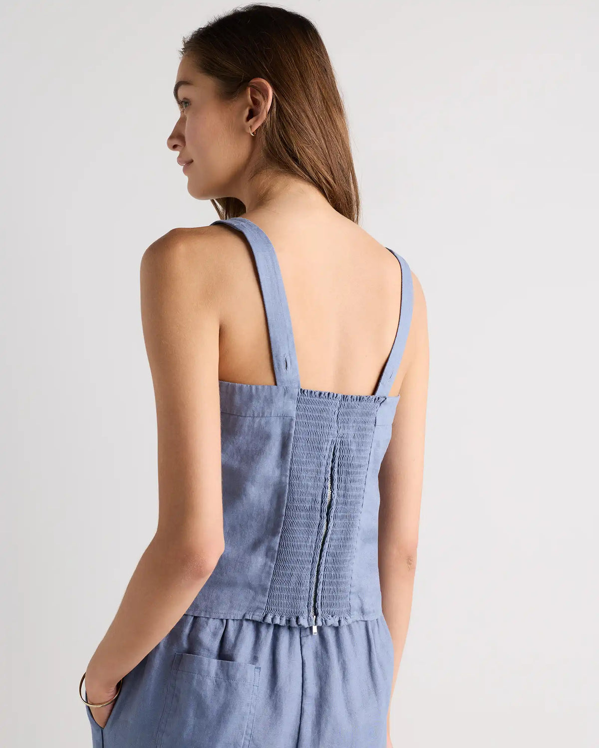 100% European Linen Fitted Tank