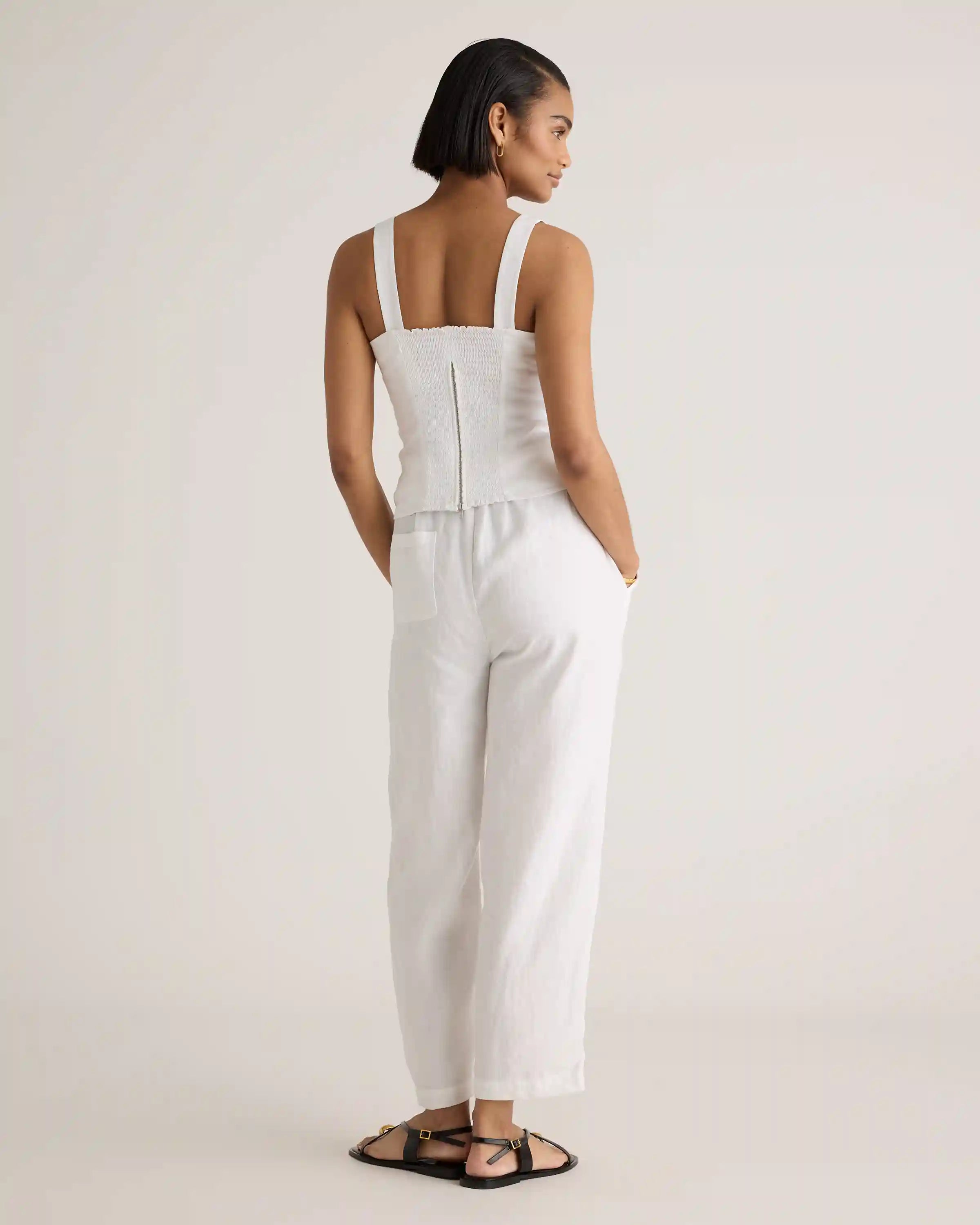 100% European Linen Fitted Tank