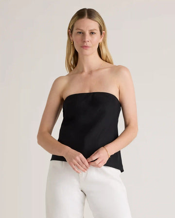 100% European Linen Strapless Top