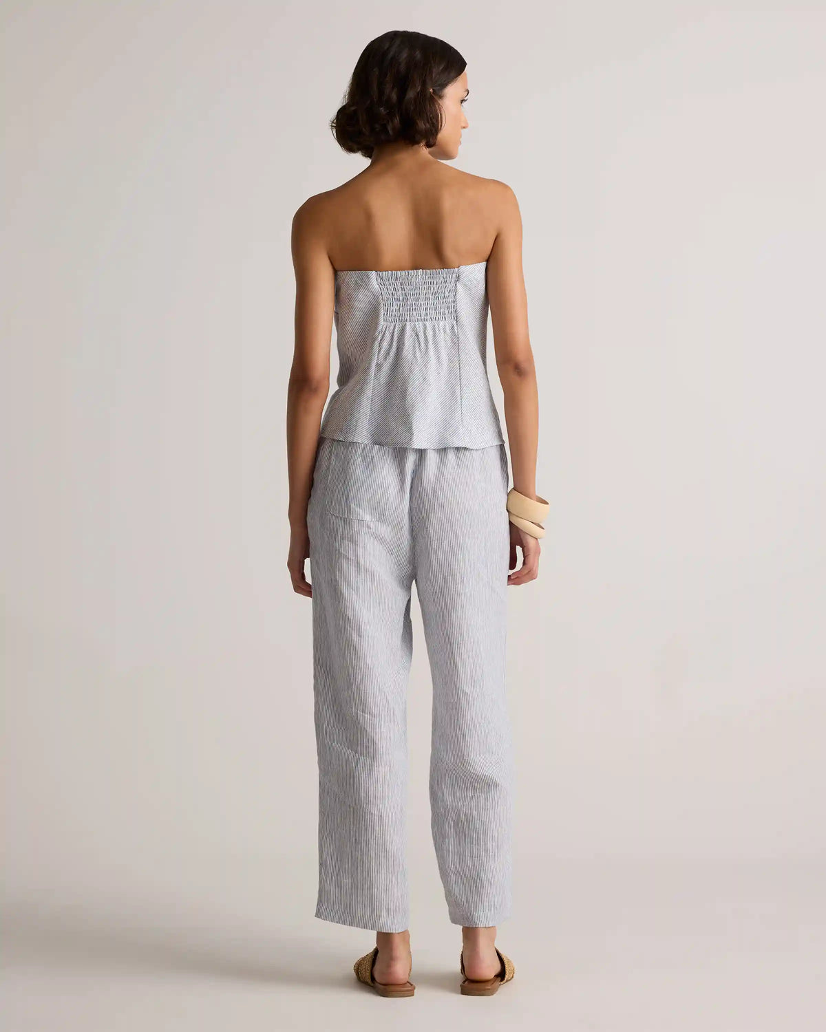 100% European Linen Strapless Top