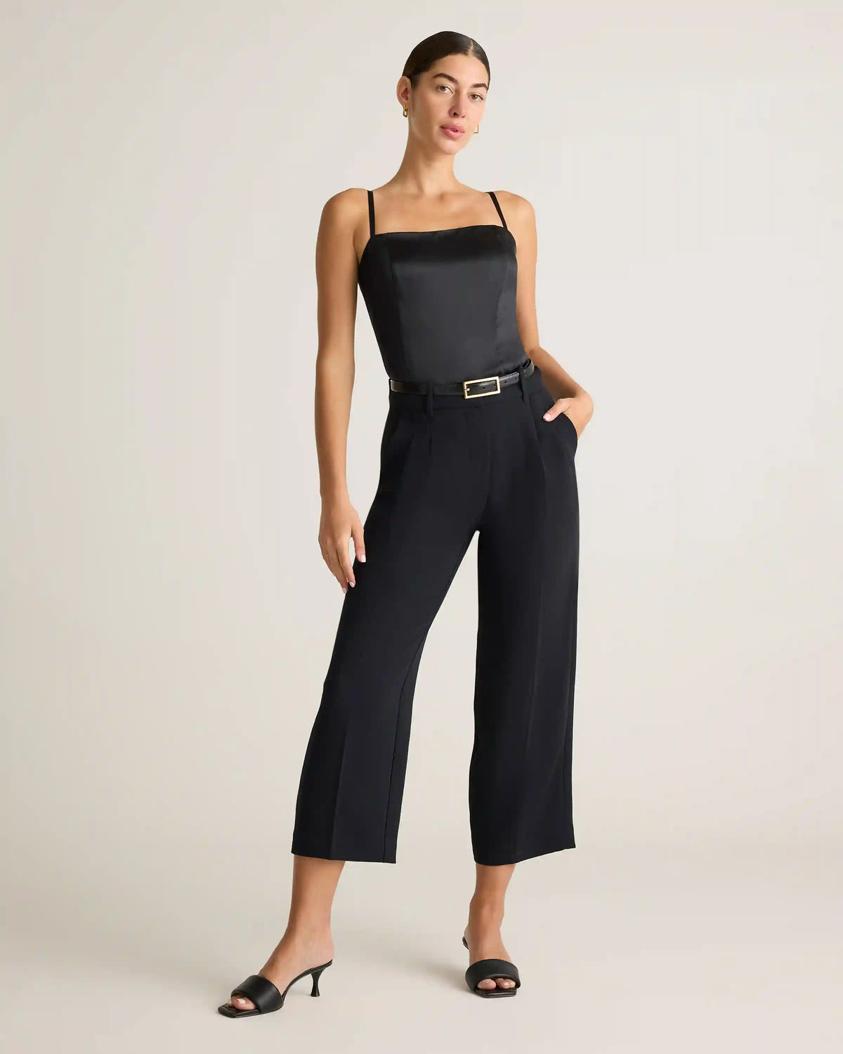 100% Washable Silk Square Neck Tank