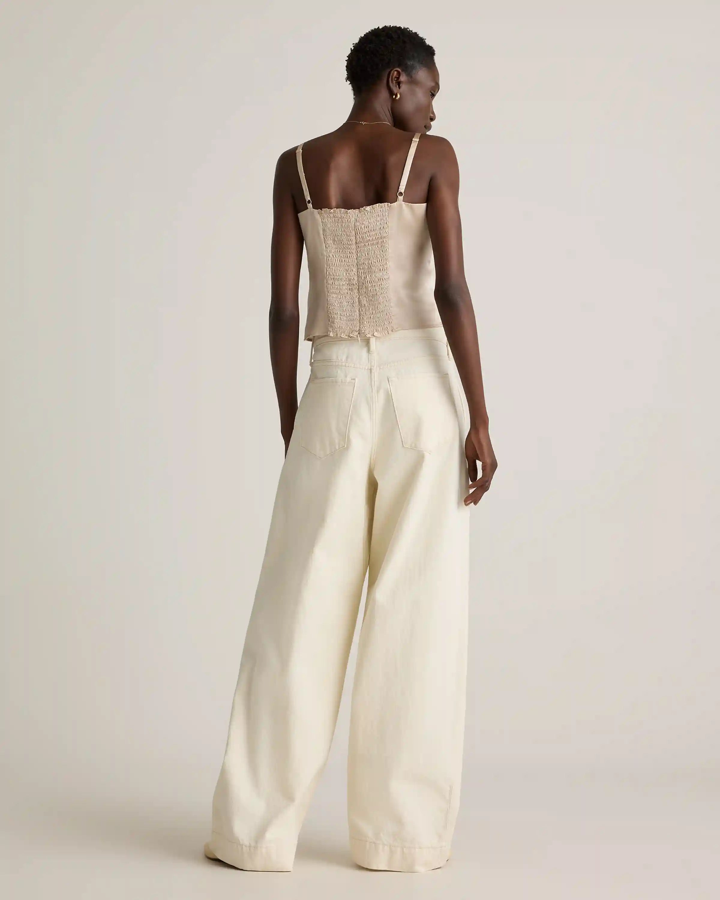100% Washable Silk Square Neck Tank