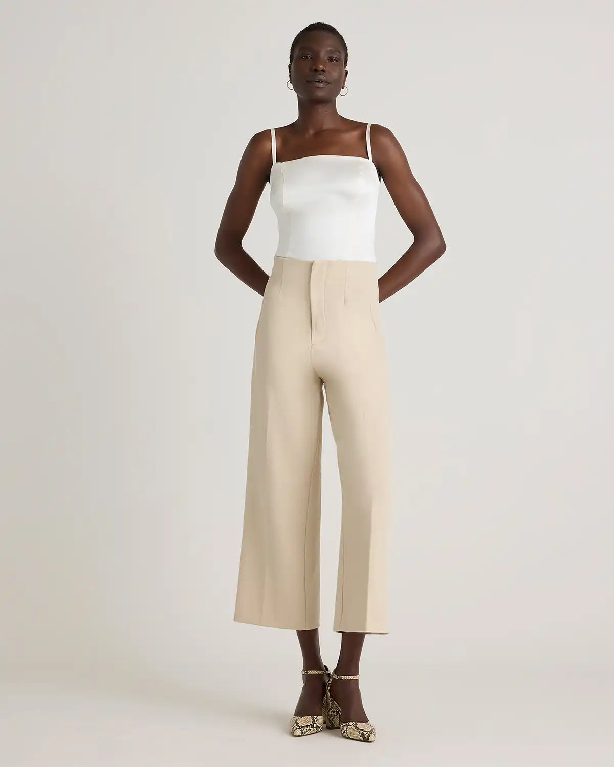 100% Washable Silk Square Neck Tank