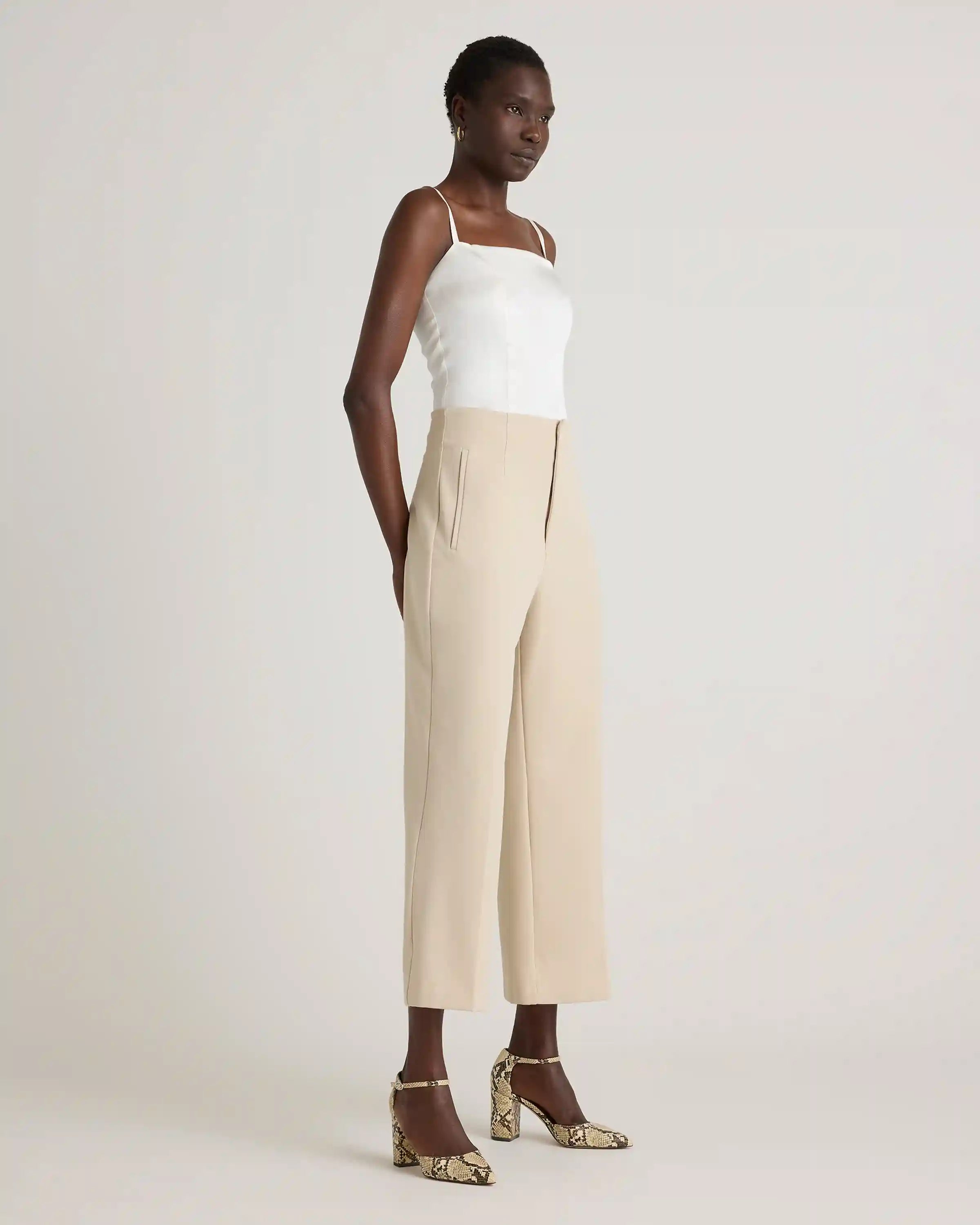 100% Washable Silk Square Neck Tank