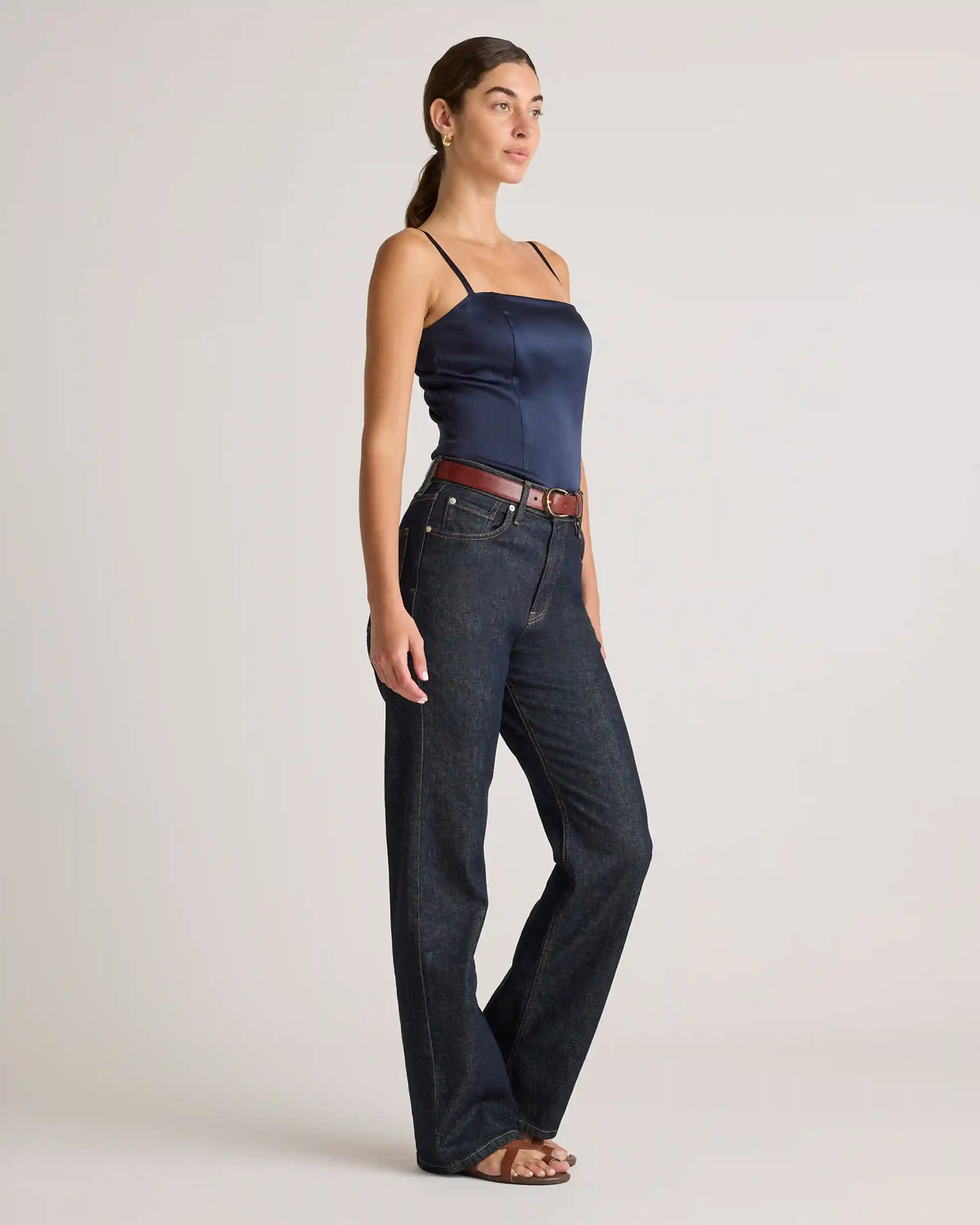 100% Washable Silk Square Neck Tank