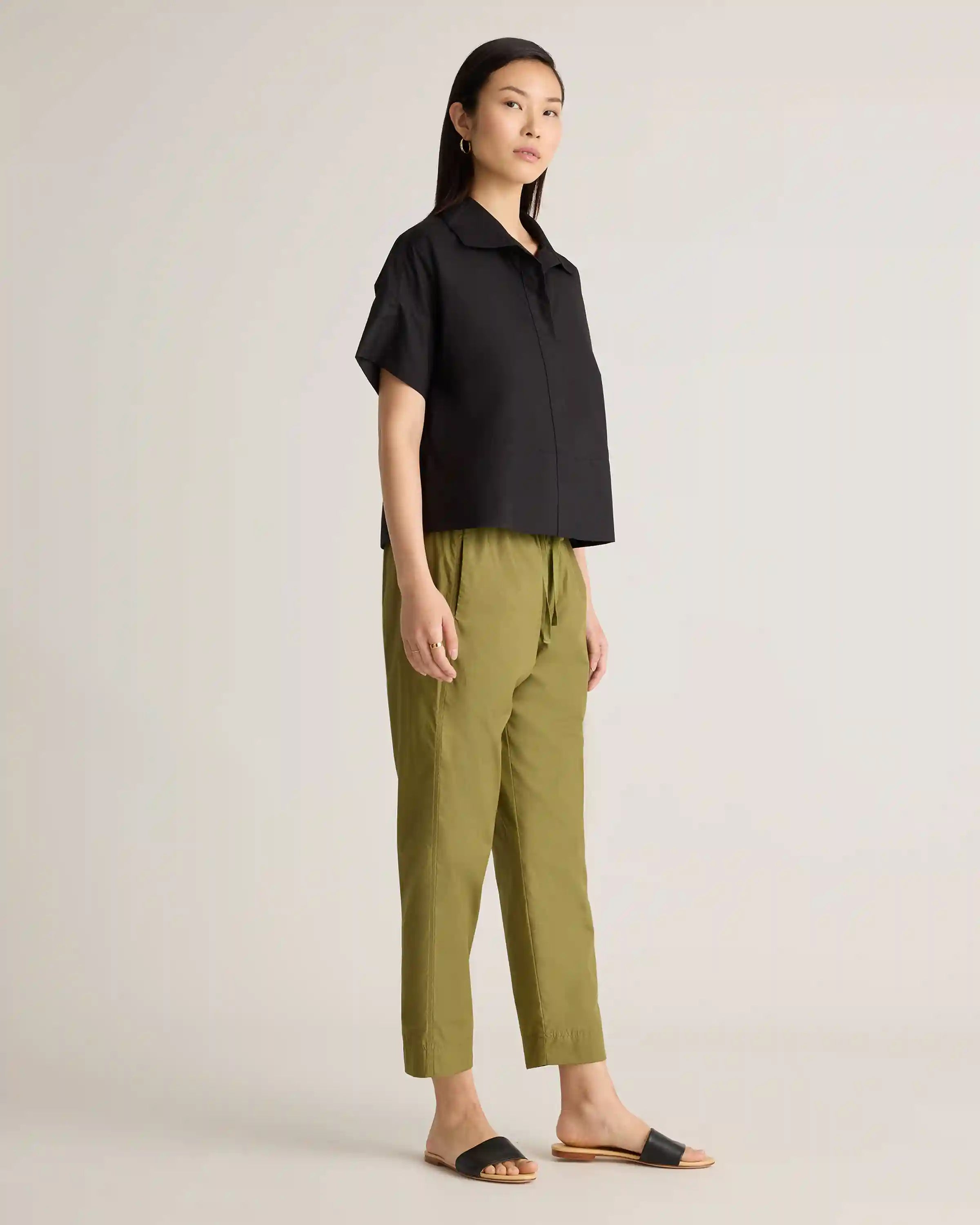 100% Organic Cotton Poplin Boxy Short Sleeve Shirt