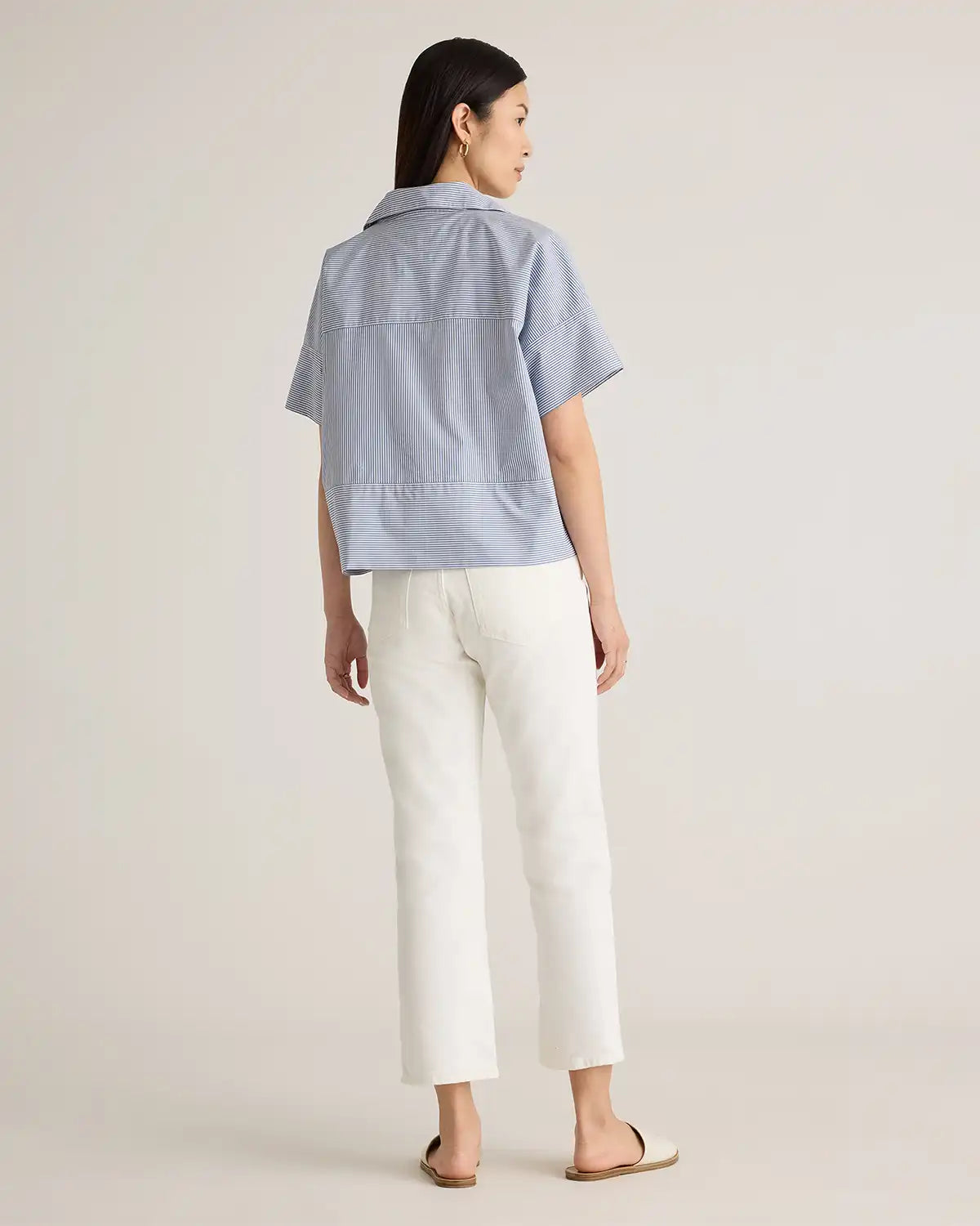100% Organic Cotton Poplin Boxy Short Sleeve Shirt
