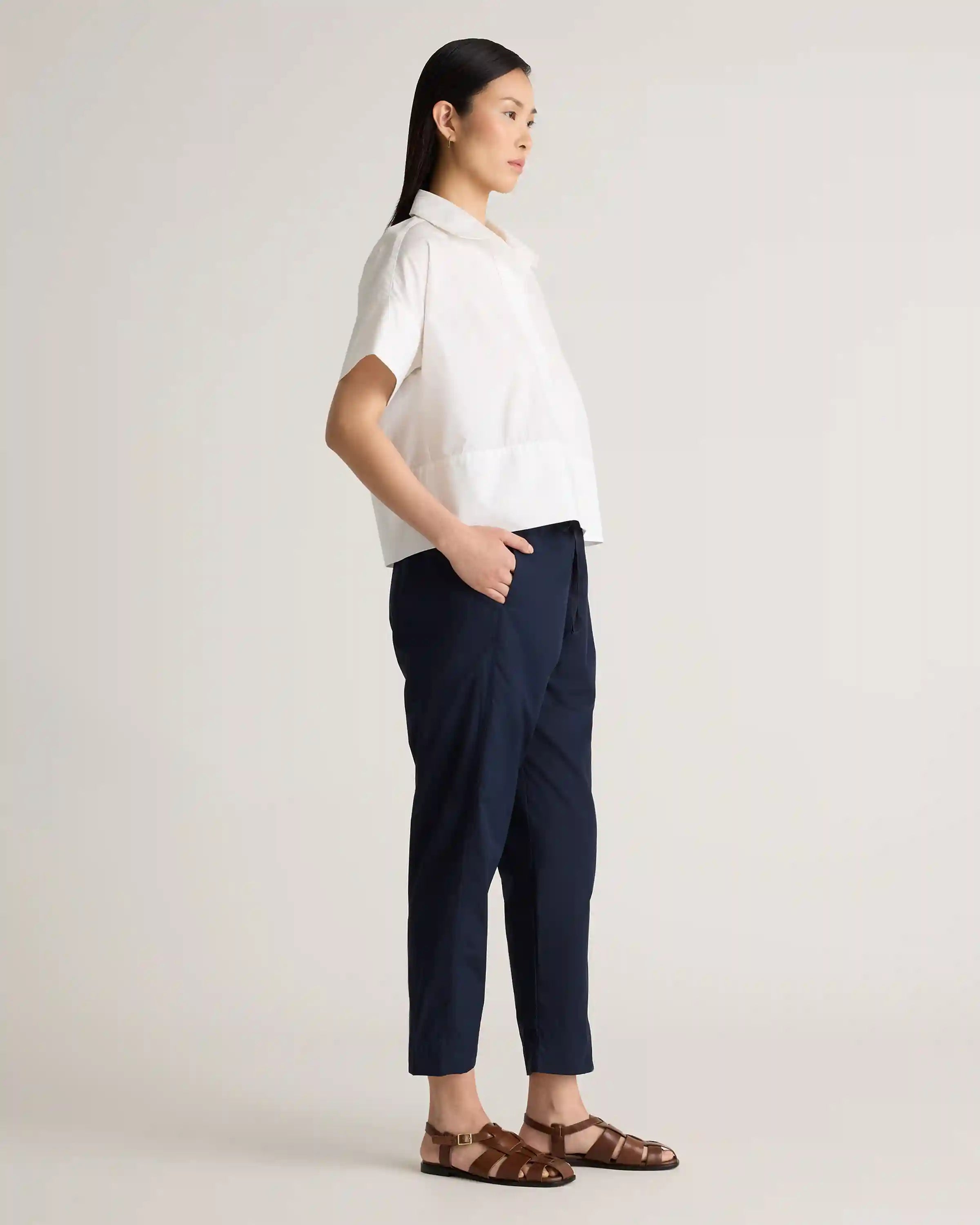 100% Organic Cotton Poplin Boxy Short Sleeve Shirt