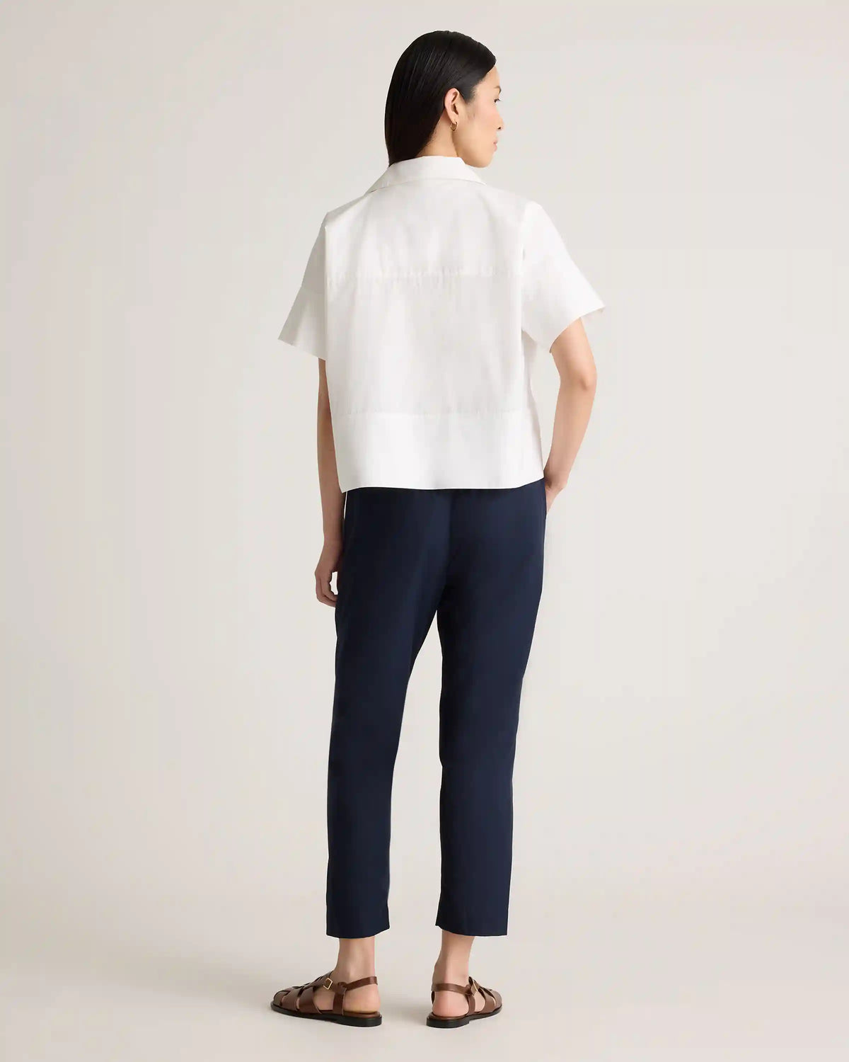 100% Organic Cotton Poplin Boxy Short Sleeve Shirt